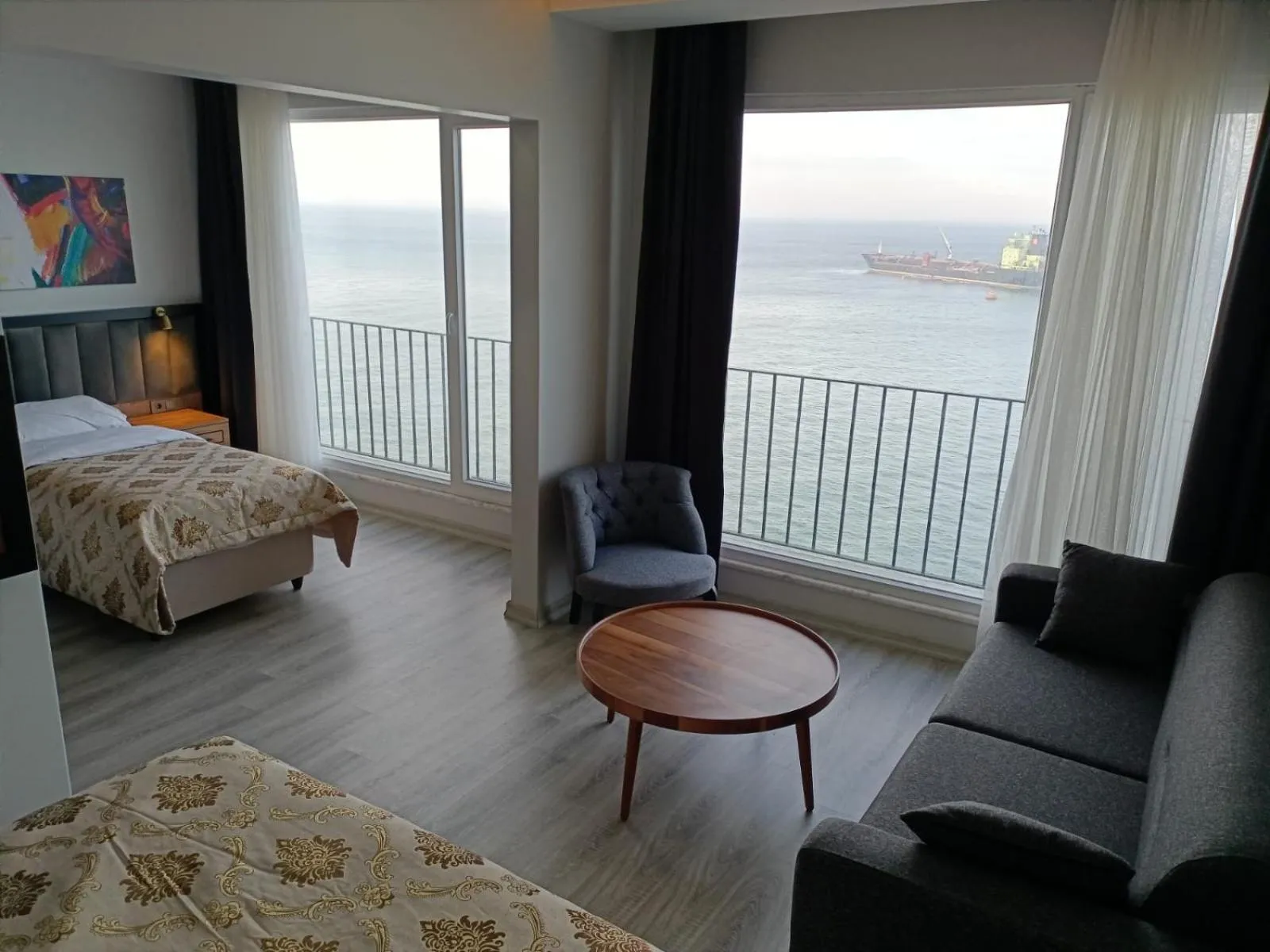 Bed in The Marine Hotel