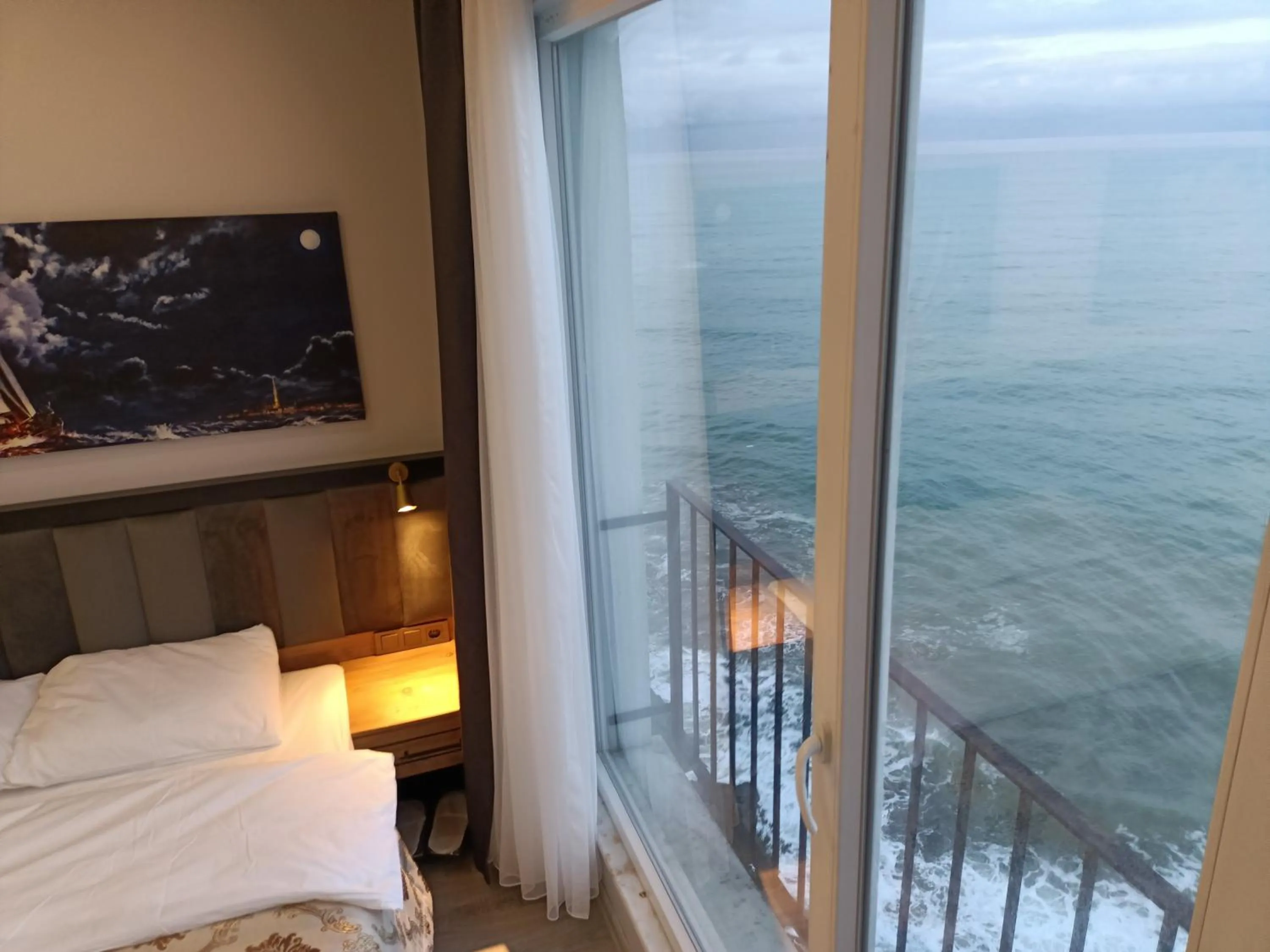 Bed in The Marine Hotel