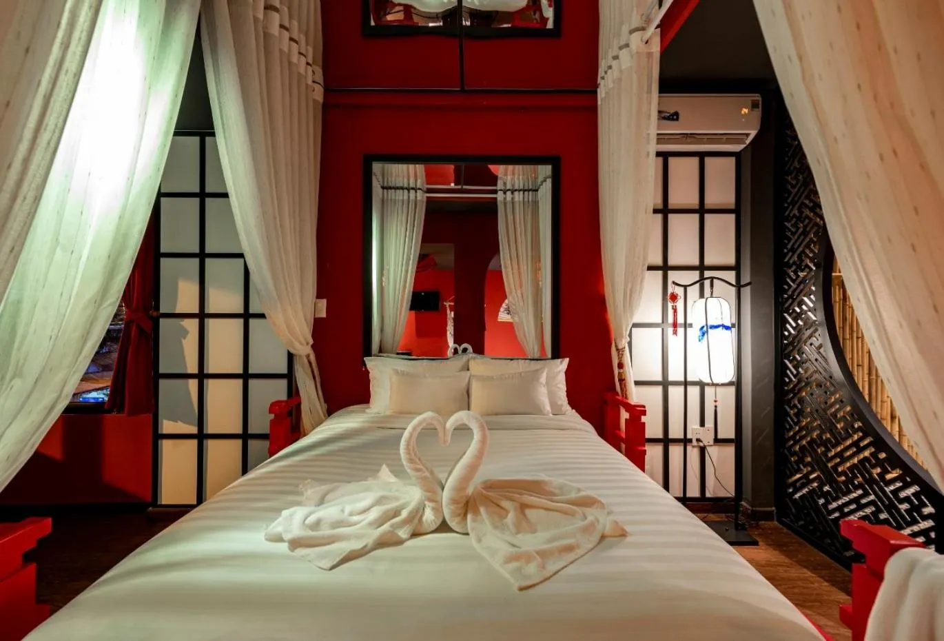 Bed in Language Exchange Hotel 3