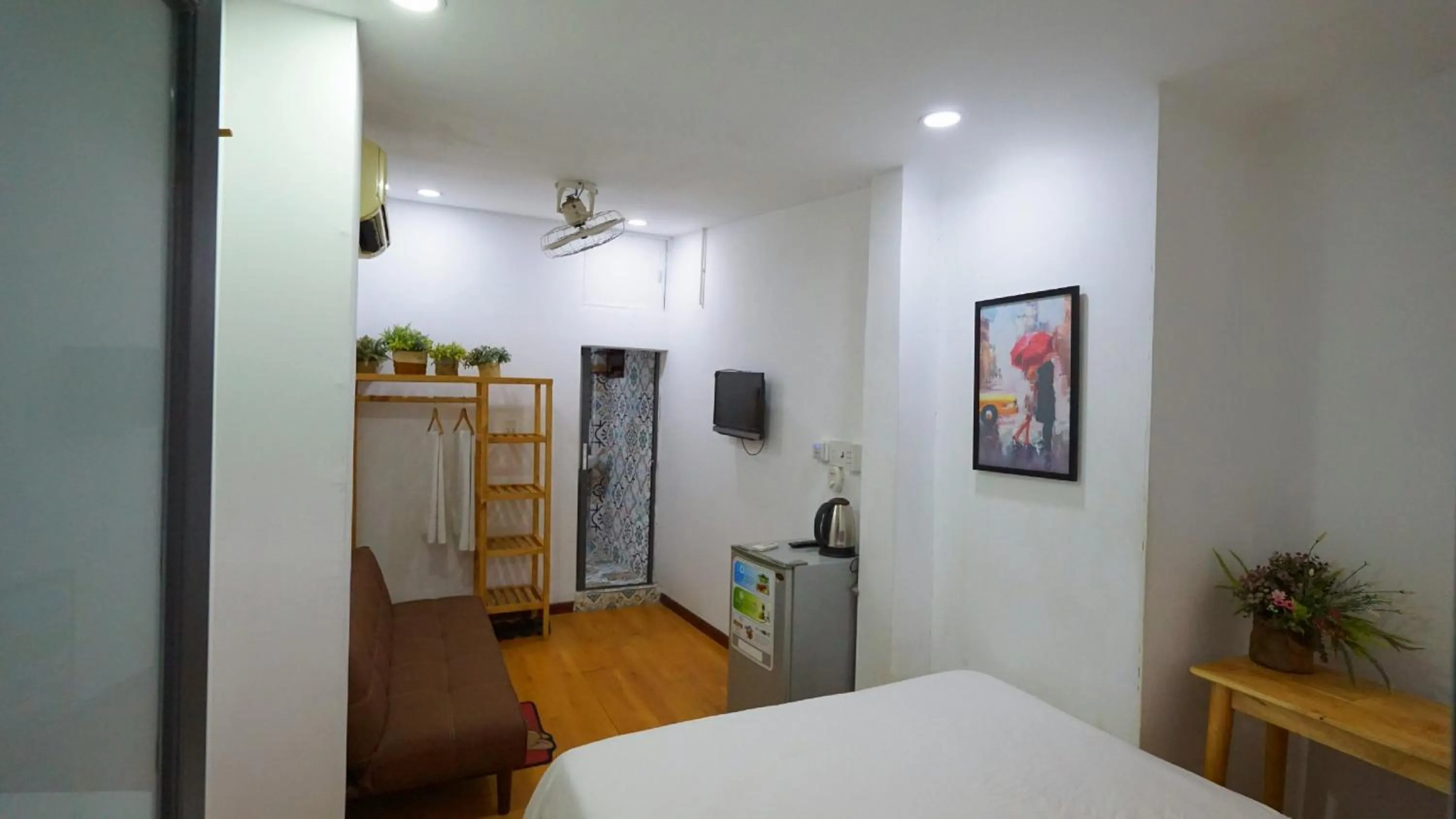 Bed in Language Exchange Hotel 3