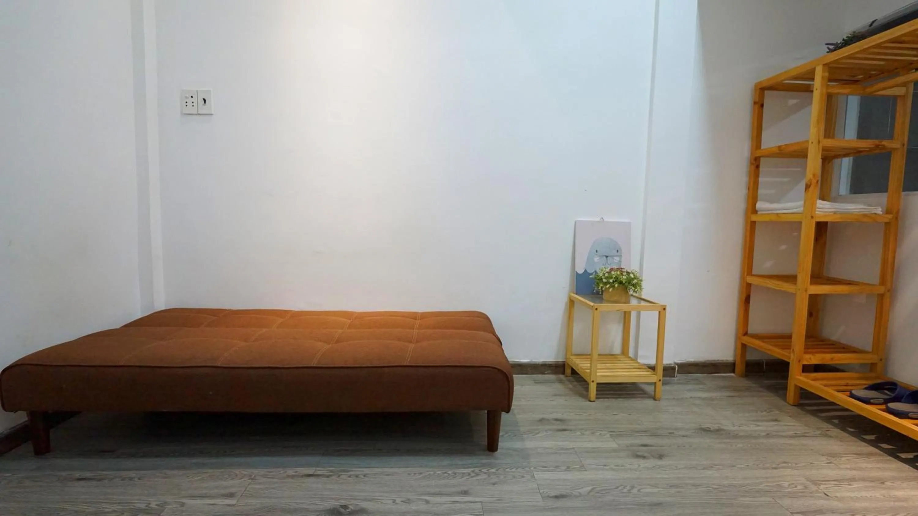 Bed in Language Exchange Hotel 3