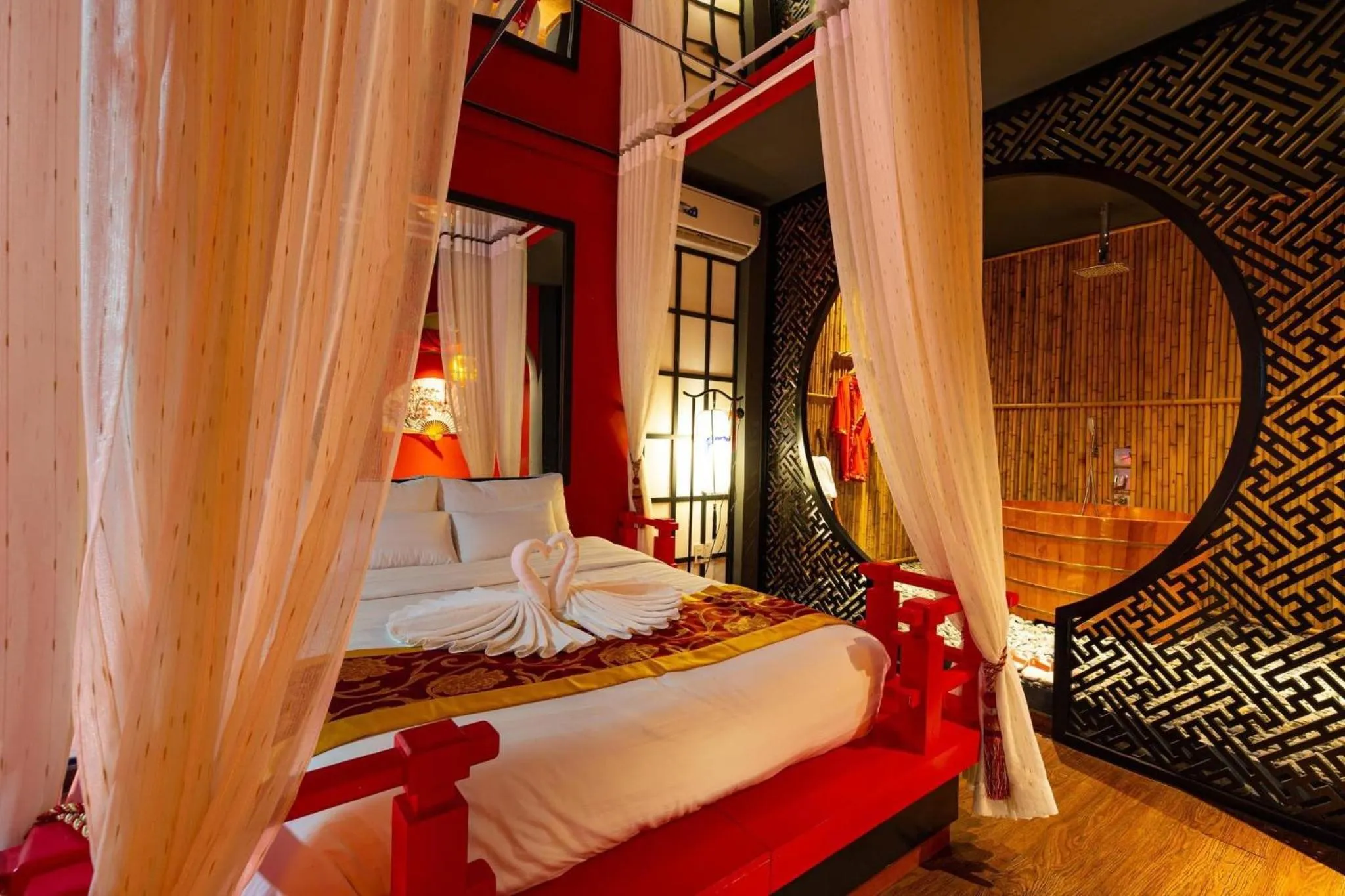 Bed in Language Exchange Hotel 3