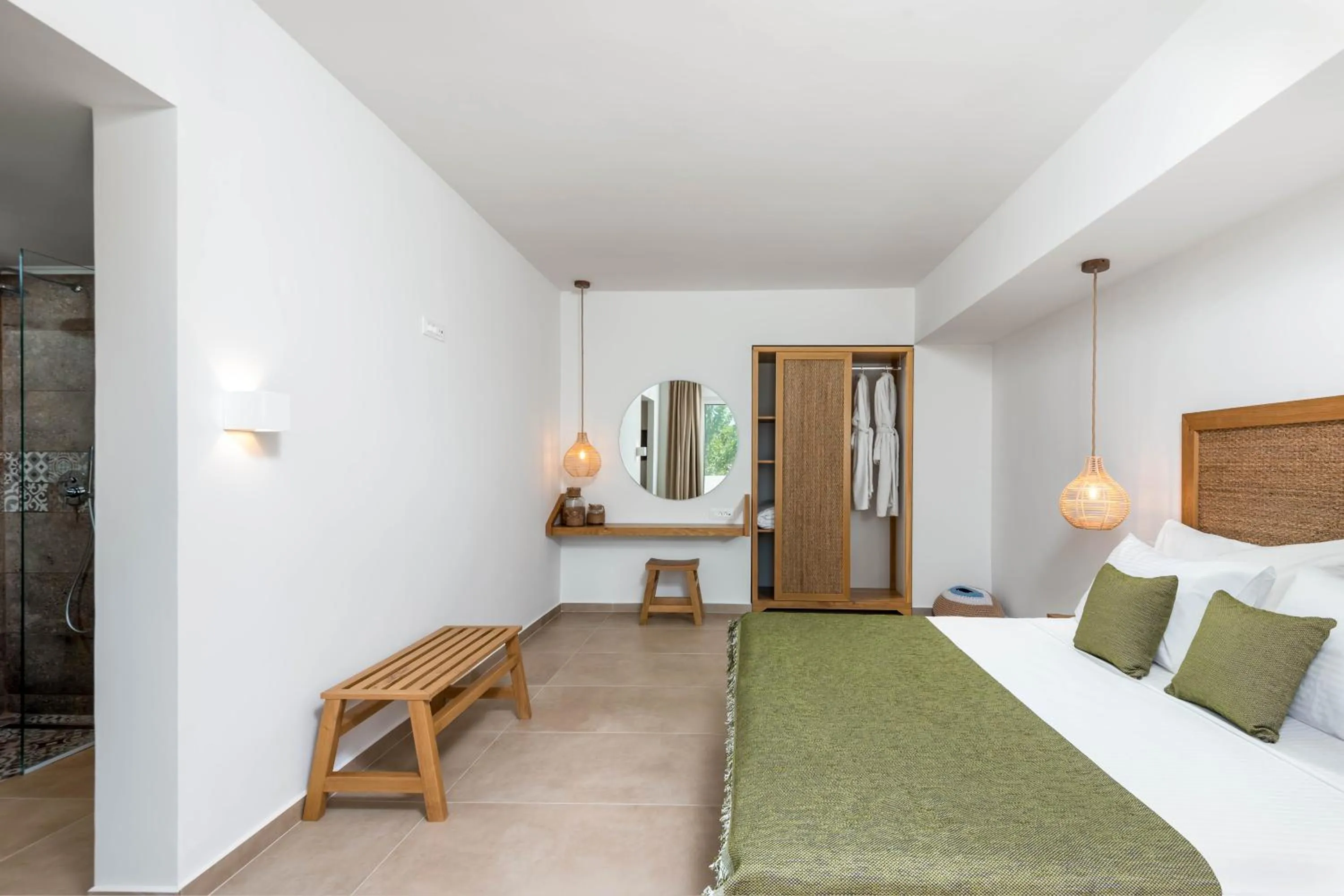 Bed in Absolute Kiotari Resort