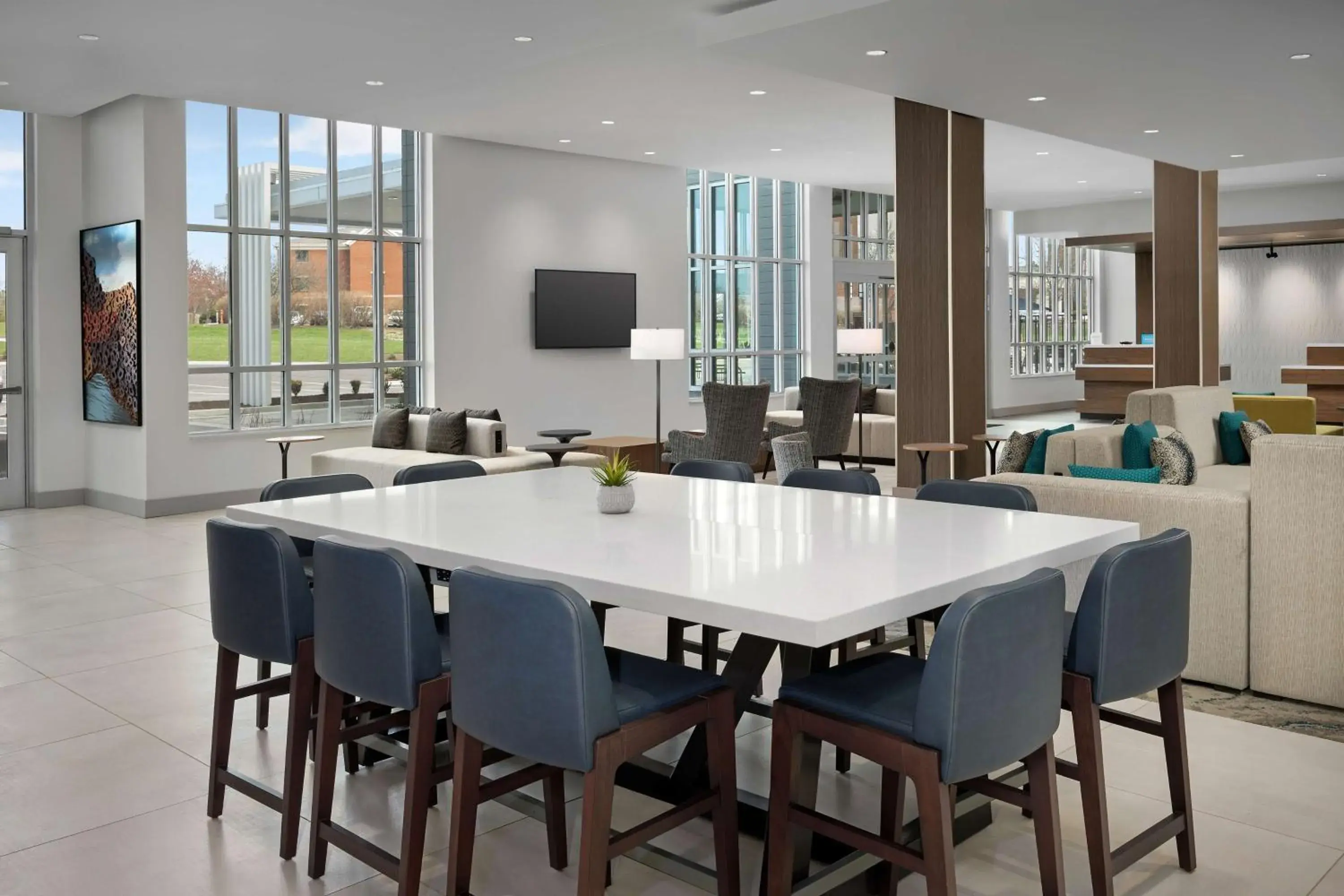 Lobby or reception in Hilton Garden Inn Florence Cincinnati Airport South Lobby or reception in Hilton Garden Inn Florence Cincinnati Airport South