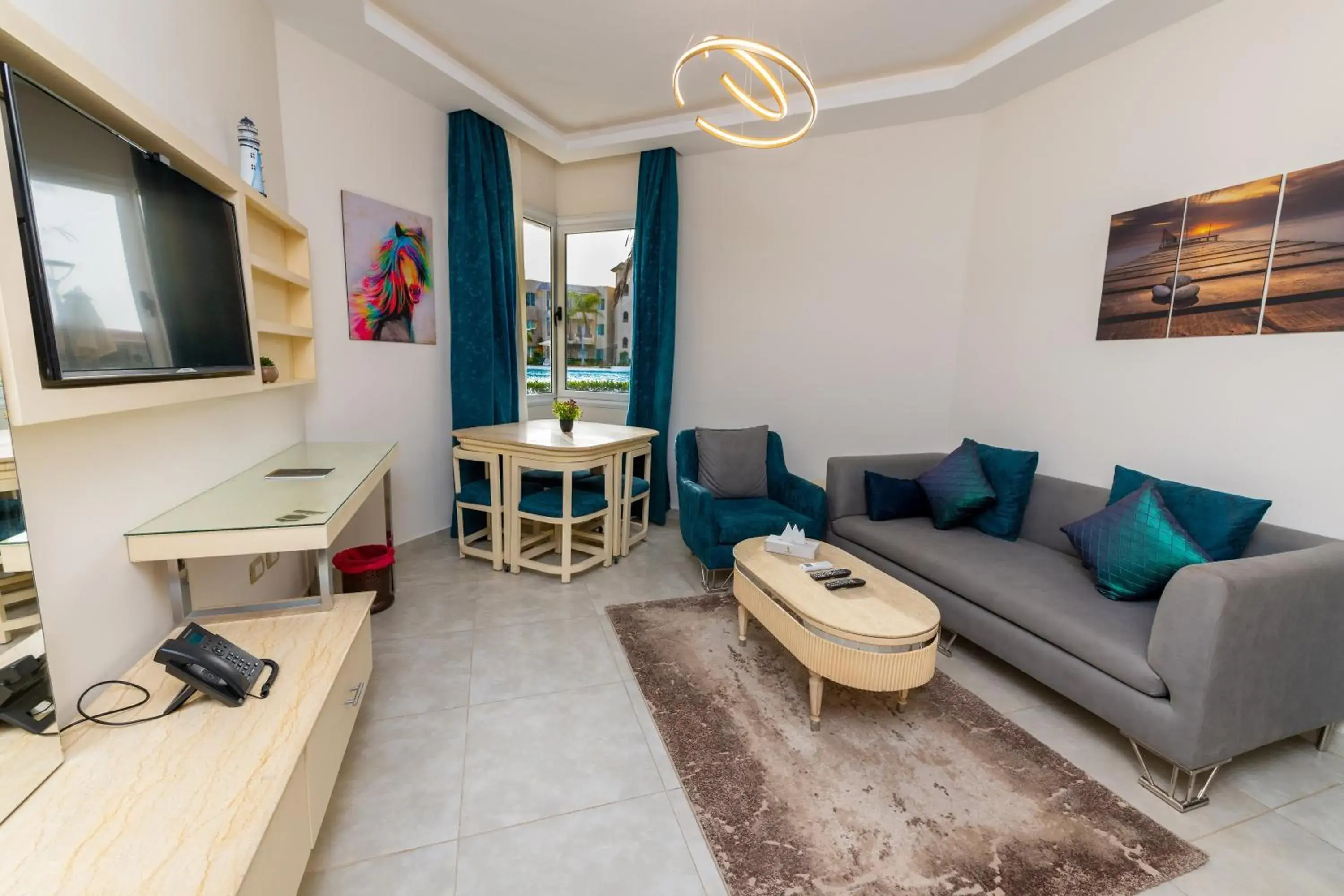 Living room in Marom Port Said Resort & Beach Living room in Marom Port Said Resort & Beach