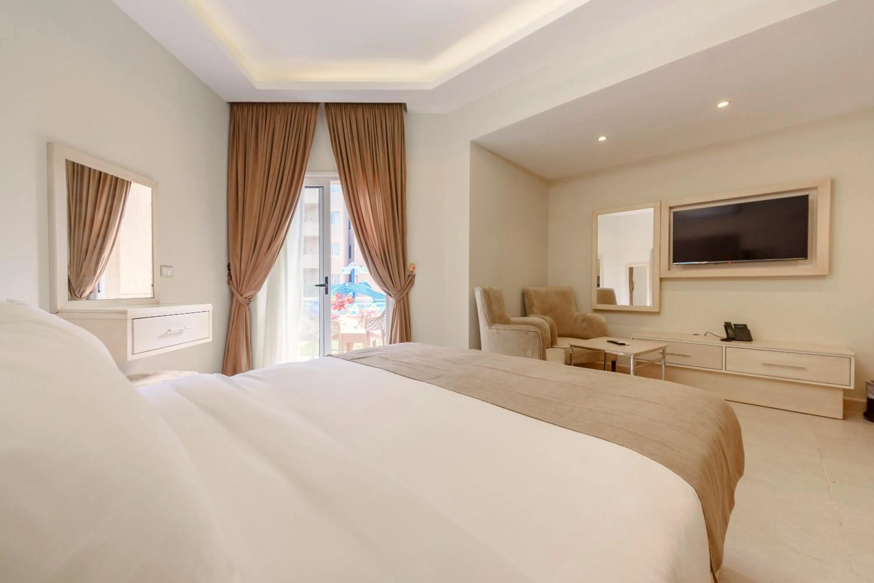 Bed in Marom Port Said Resort & Beach