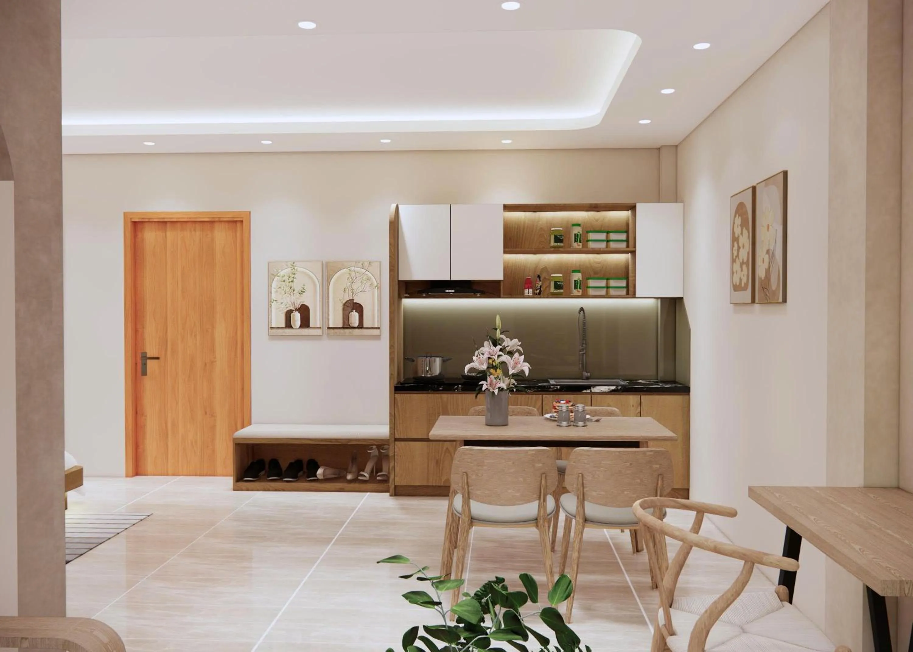 Kitchen or kitchenette in En Hotel Sapa