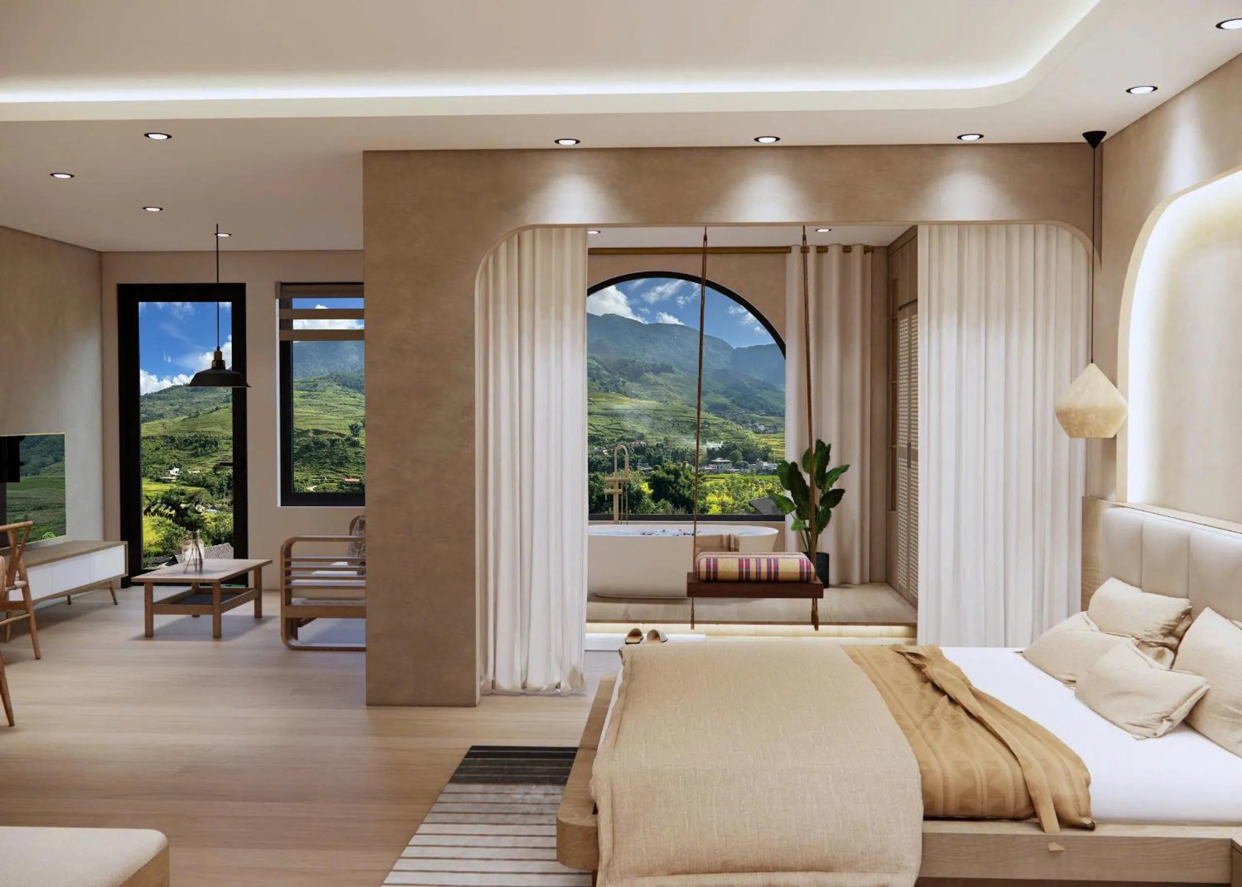 Bed in En Hotel Sapa