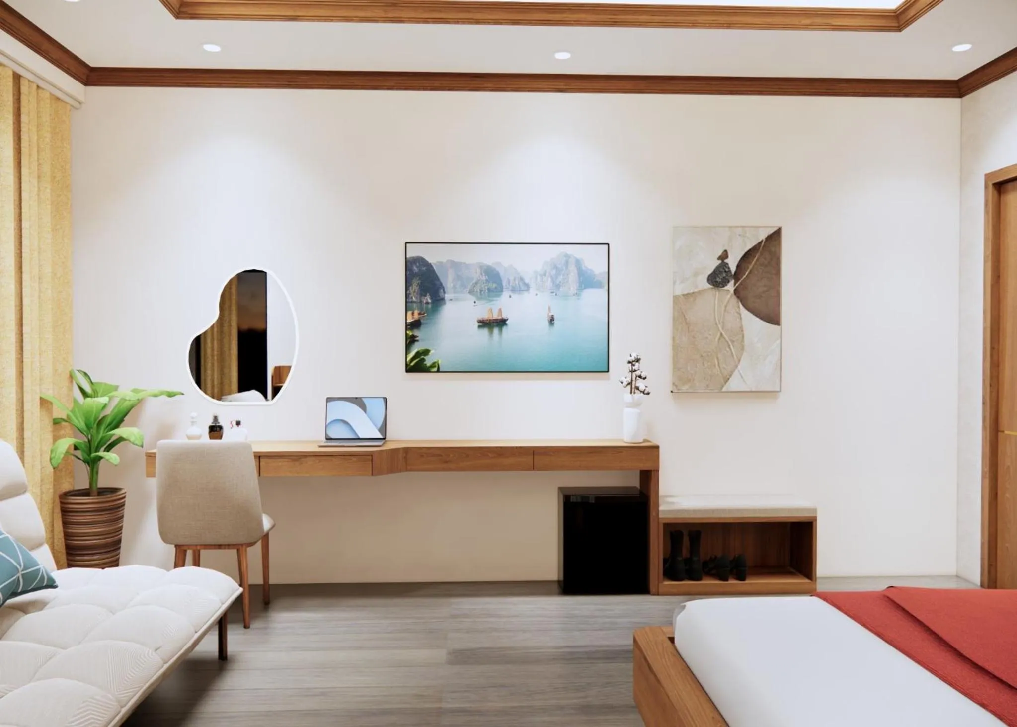 TV and multimedia, Bed in En Hotel Sapa