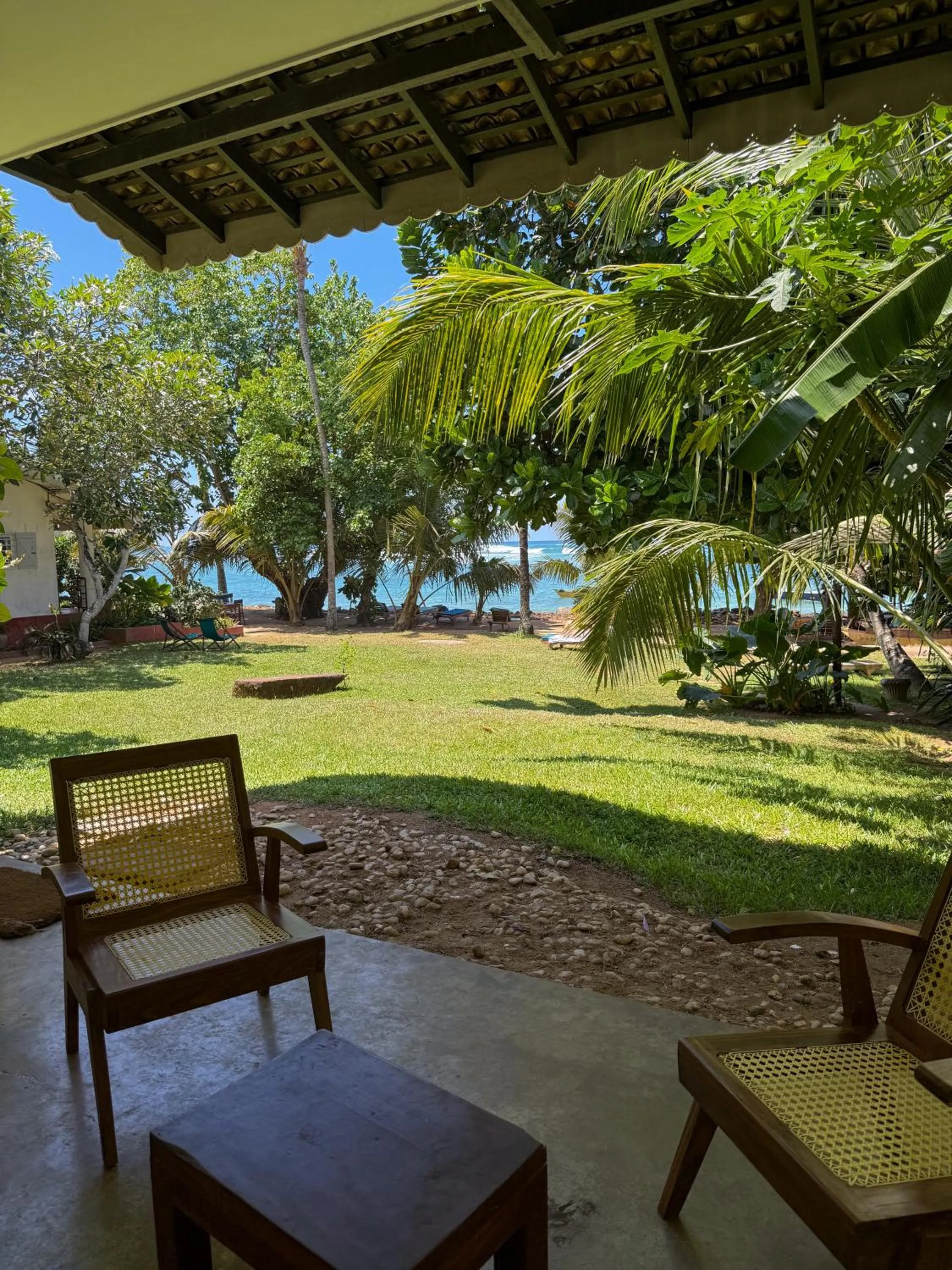 Patio in Palm villa Mirissa hotel&spa