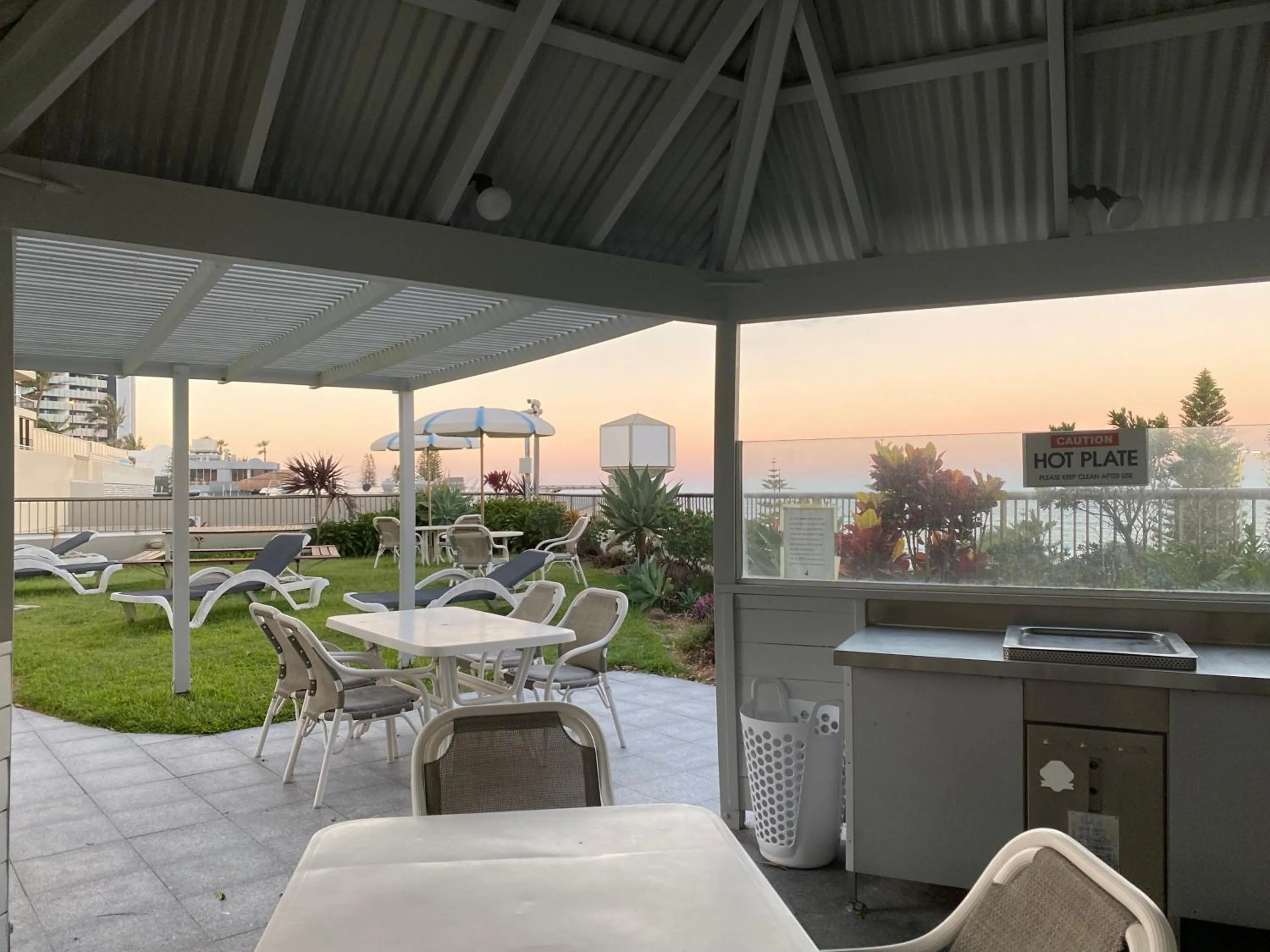 Balcony/Terrace in Oceanfront Family Apartment Pool & BBQ