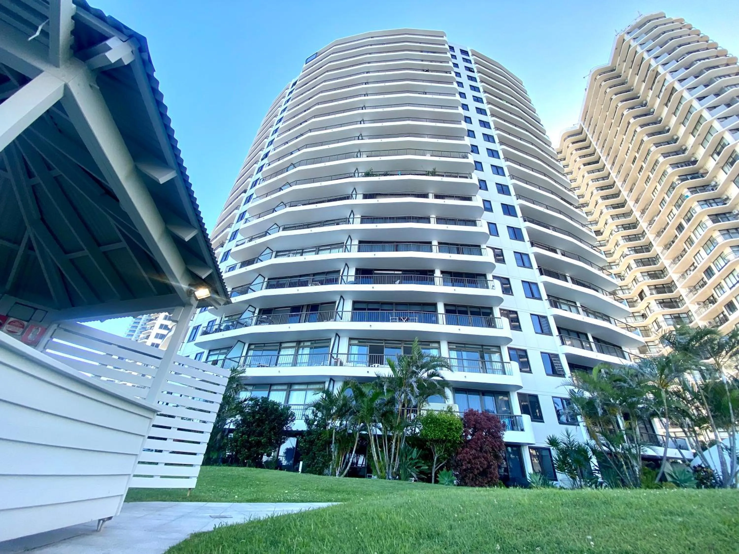 Property building in Oceanfront Family Apartment Pool & BBQ