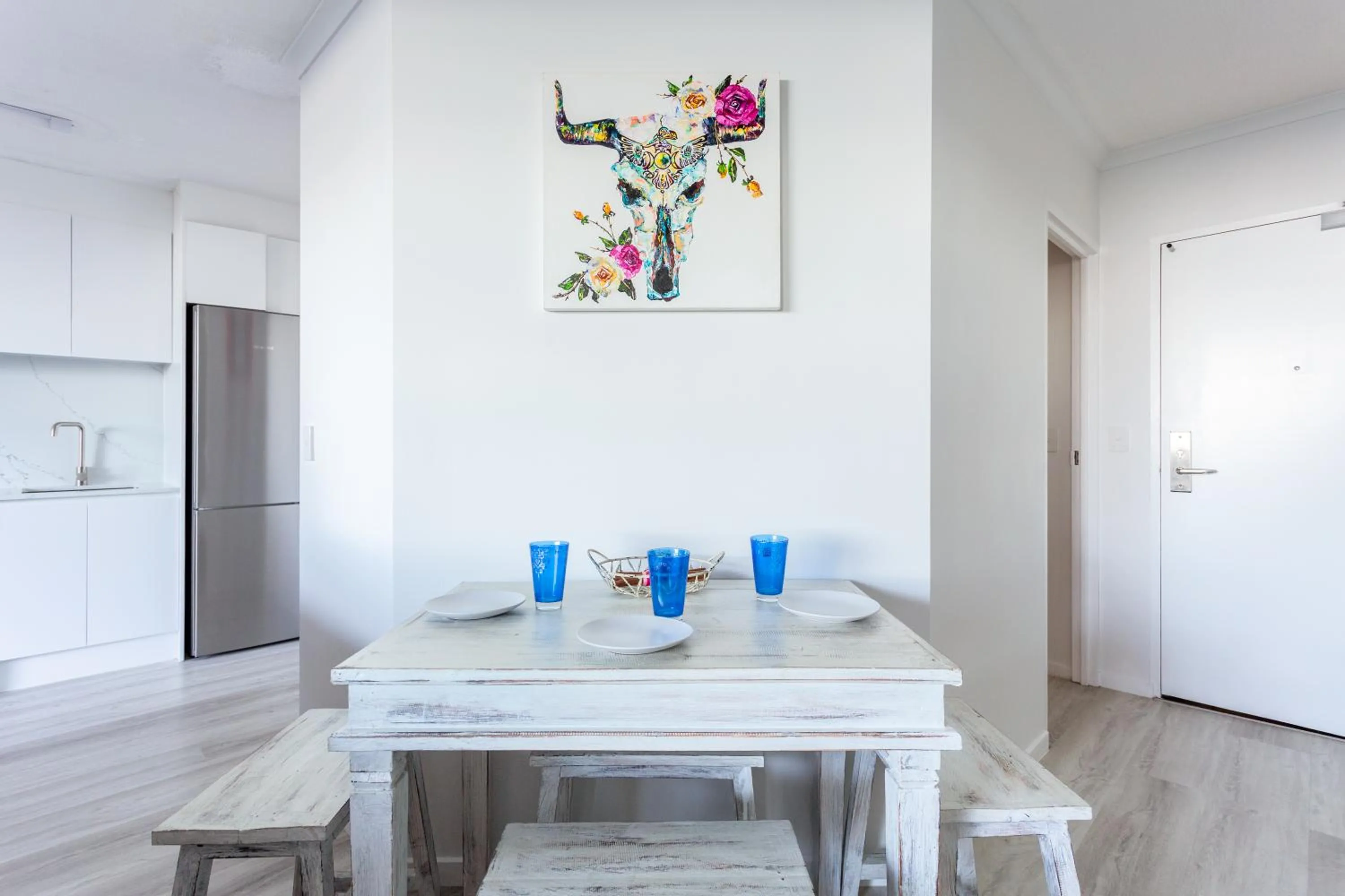 Dining area in Oceanfront Family Apartment Pool & BBQ