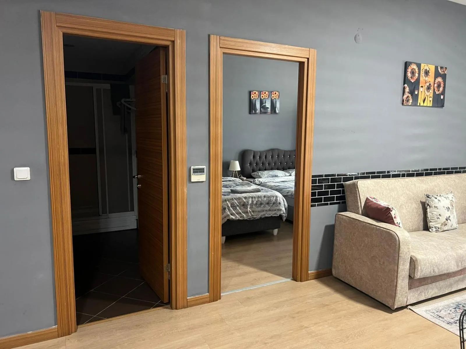 Seating area, Bed in Nur Sena's House