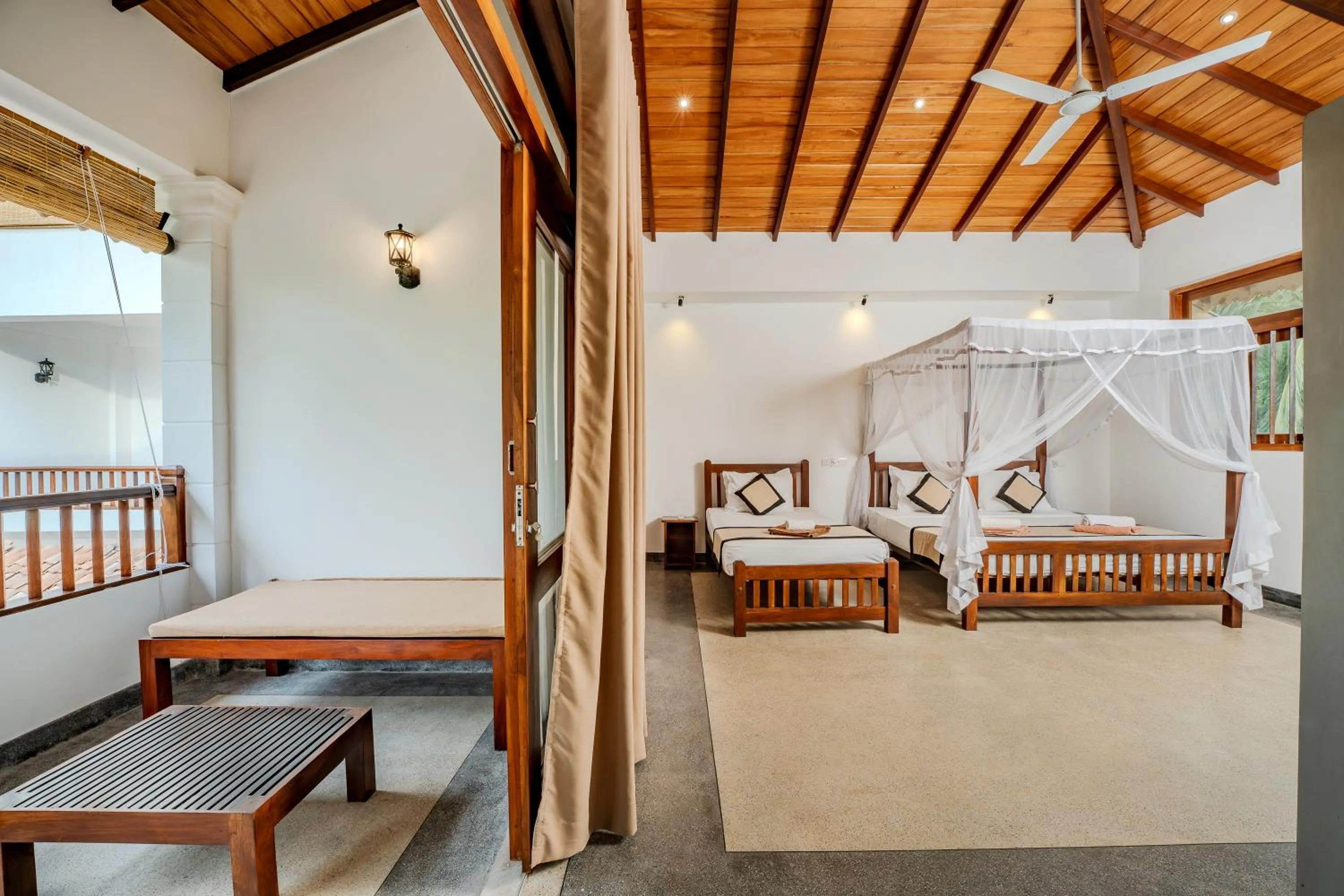 Balcony/Terrace, Bed in Serenity Boutique - Unawatuna