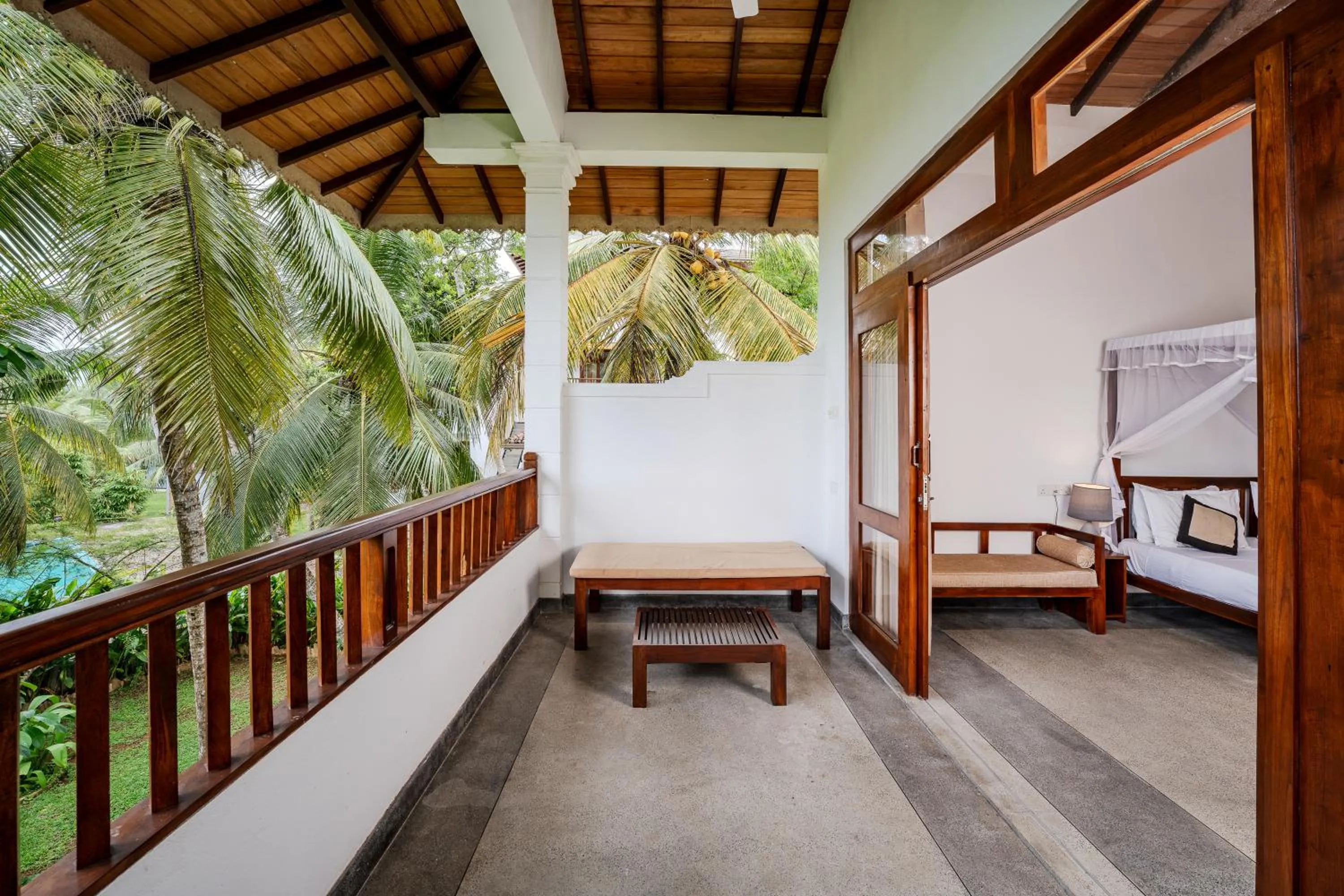 Balcony/Terrace, Bed in Serenity Boutique - Unawatuna