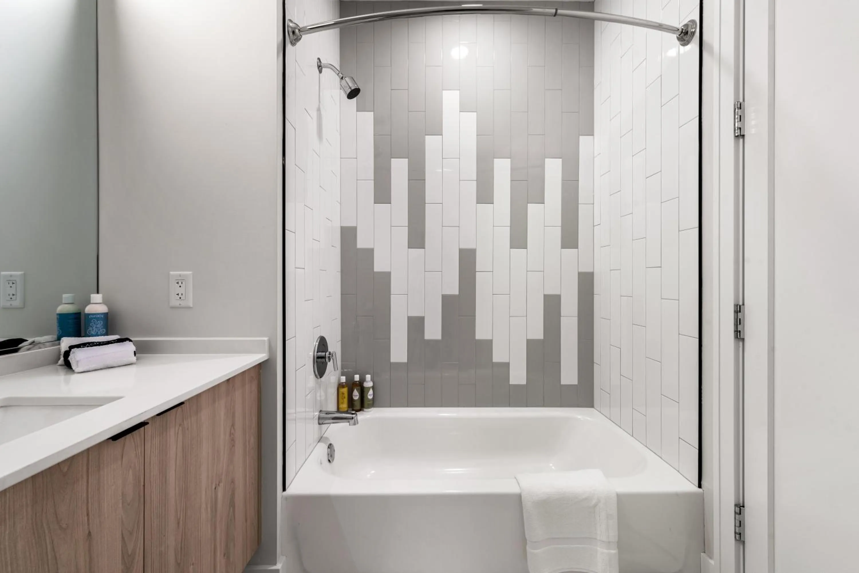 Shower in Avra Stylish Apartments Prime West Loop Location Near Union Park