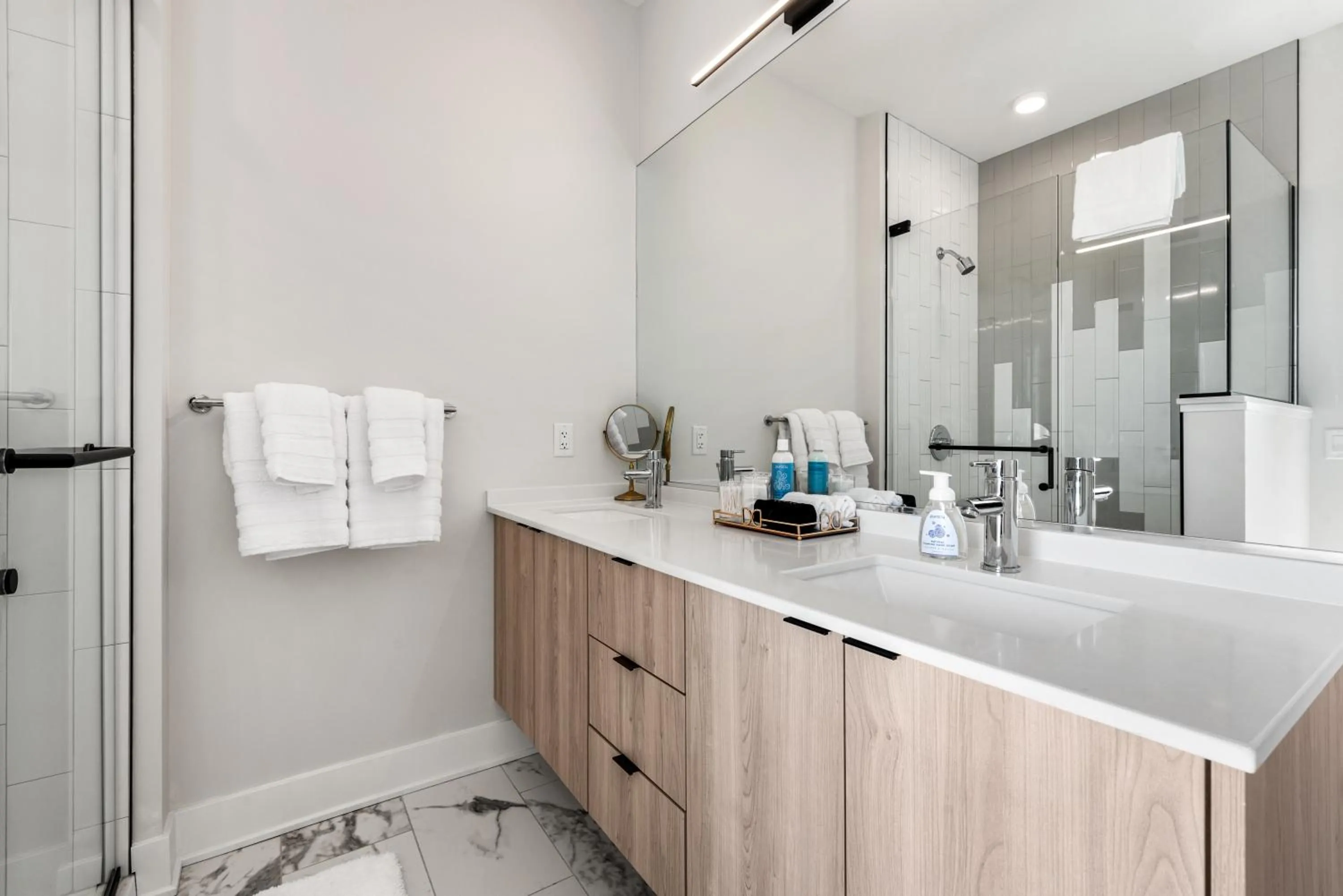 Shower in Avra Stylish Apartments Prime West Loop Location Near Union Park