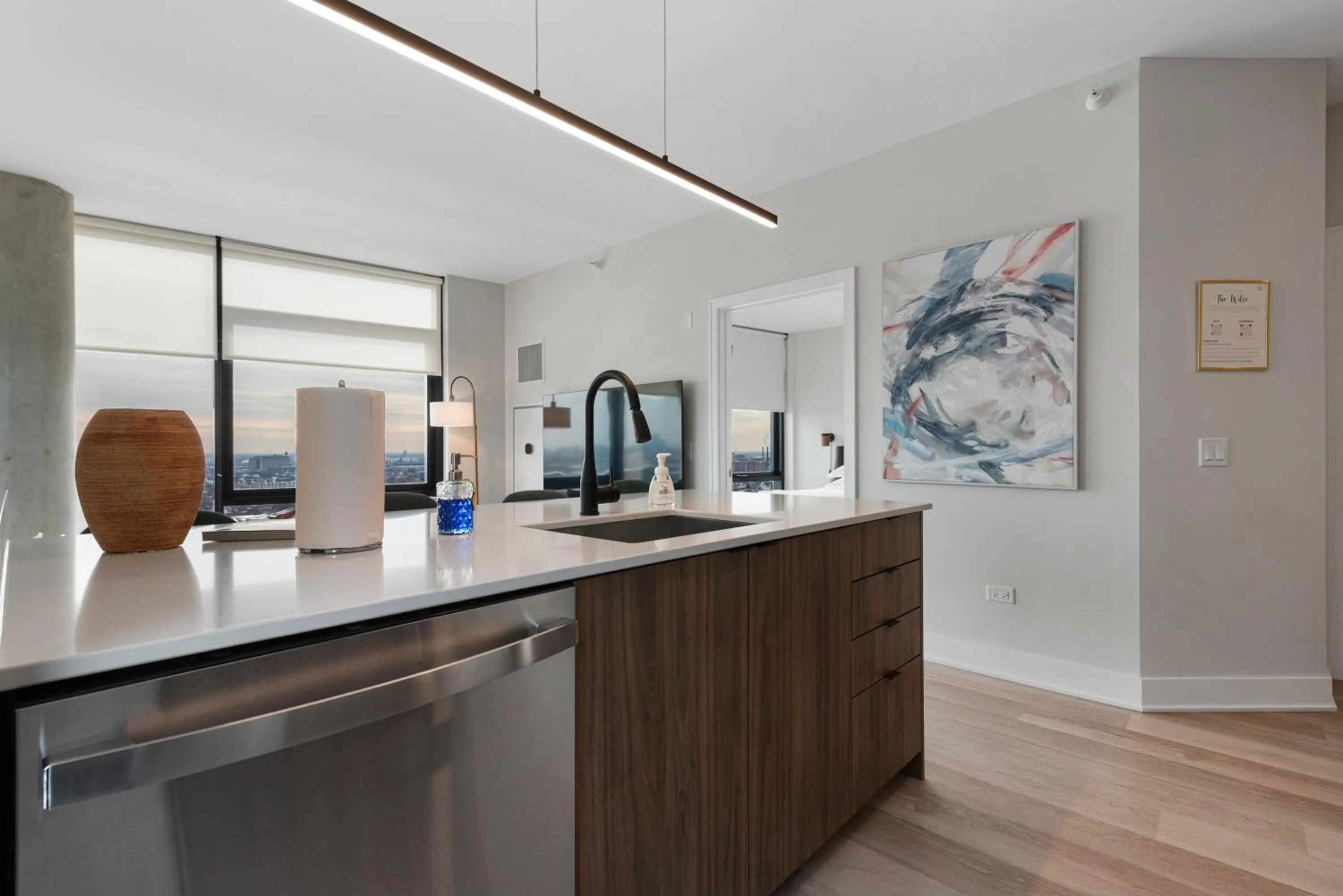 Kitchen or kitchenette in Avra Stylish Apartments Prime West Loop Location Near Union Park