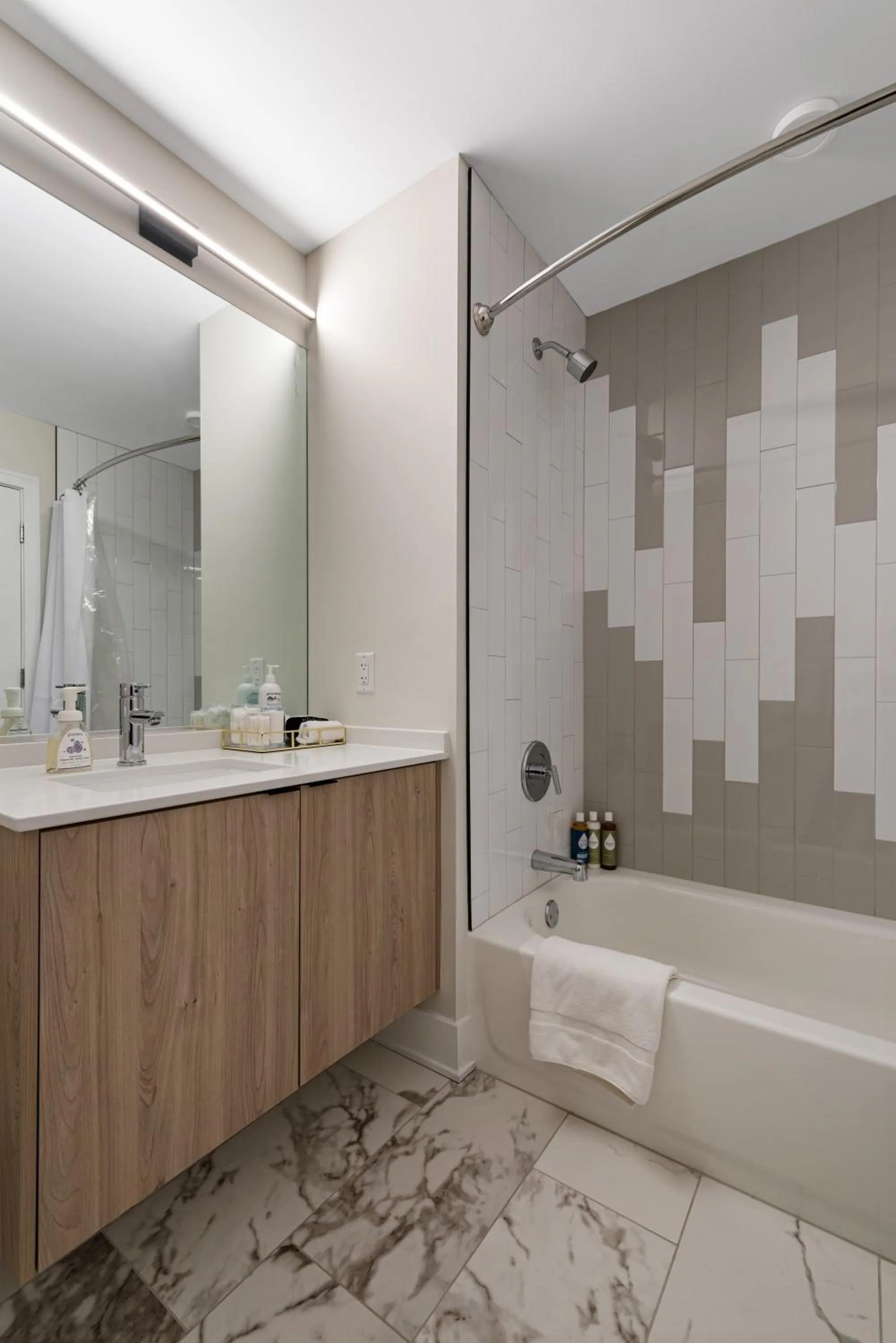 Shower in Avra Stylish Apartments Prime West Loop Location Near Union Park