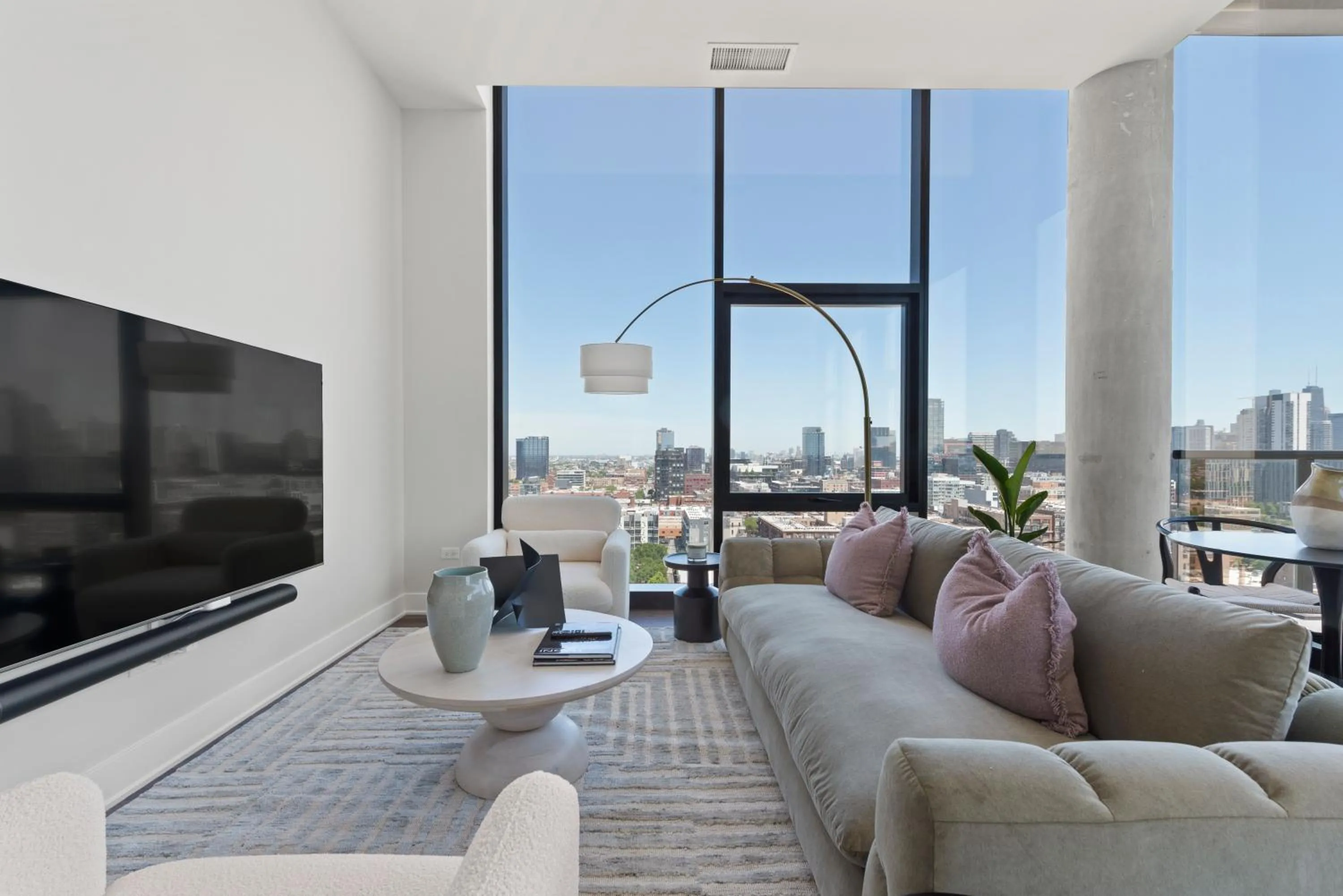 TV and multimedia in Avra Stylish Apartments Prime West Loop Location Near Union Park