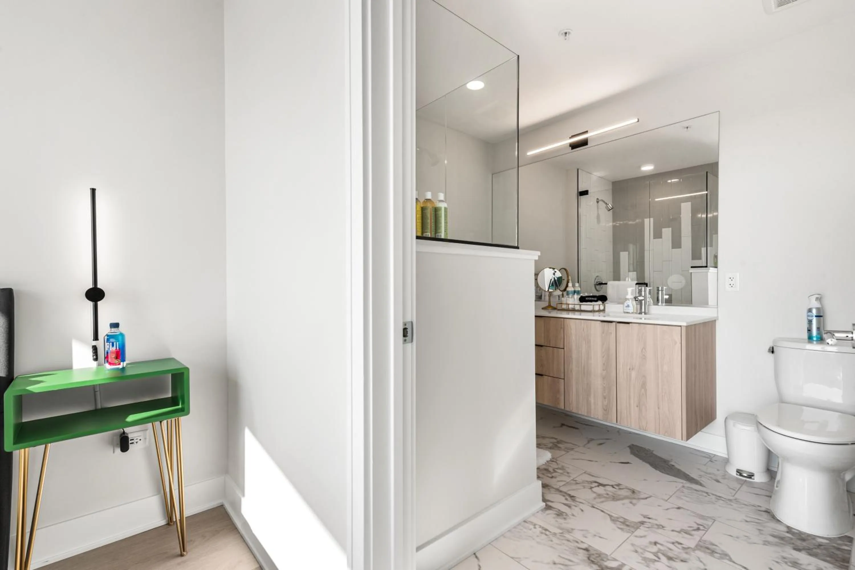 Shower in Avra Stylish Apartments Prime West Loop Location Near Union Park