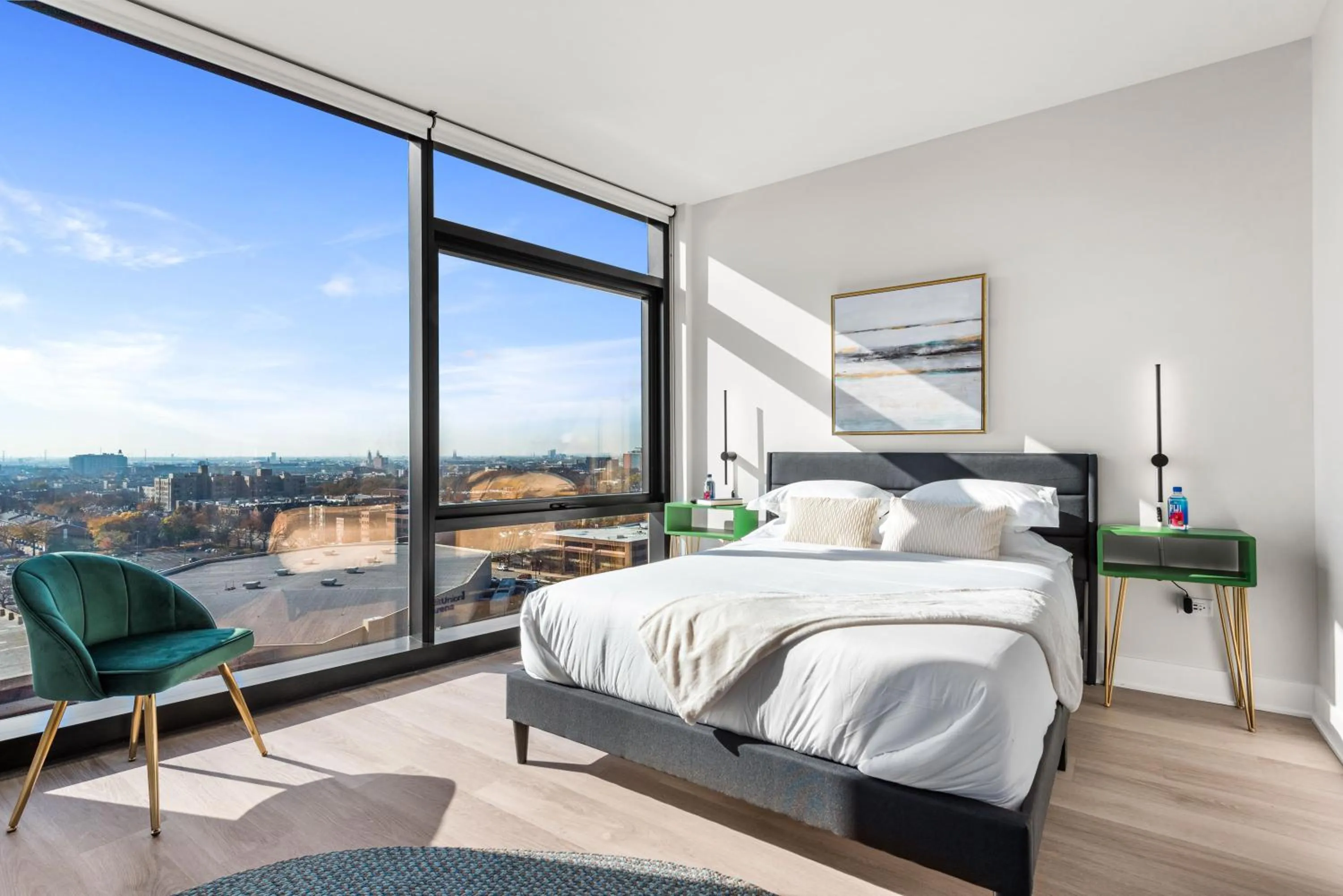 Bedroom, Bed in Avra Stylish Apartments Prime West Loop Location Near Union Park