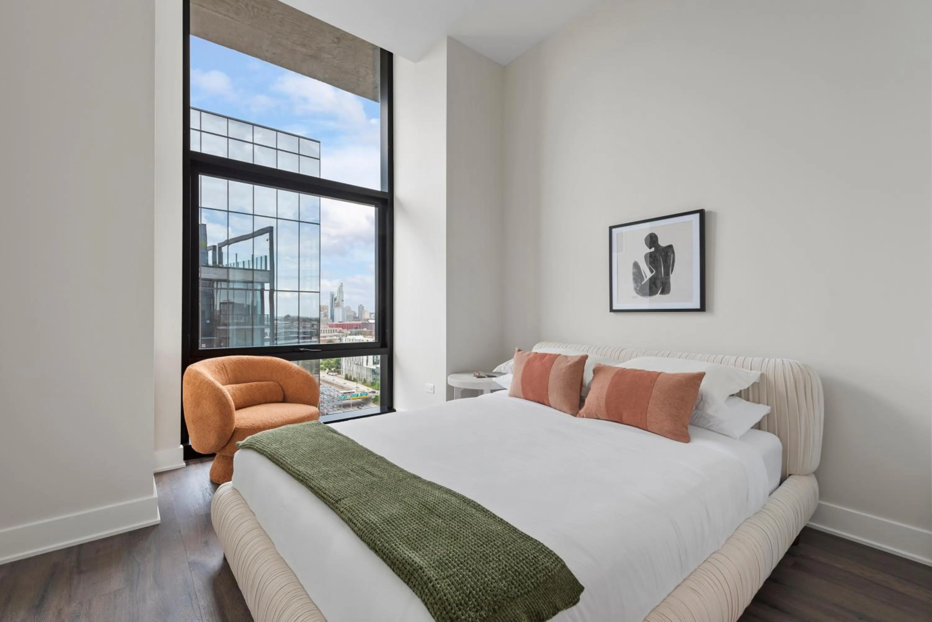 Bedroom, Bed in Avra Stylish Apartments Prime West Loop Location Near Union Park