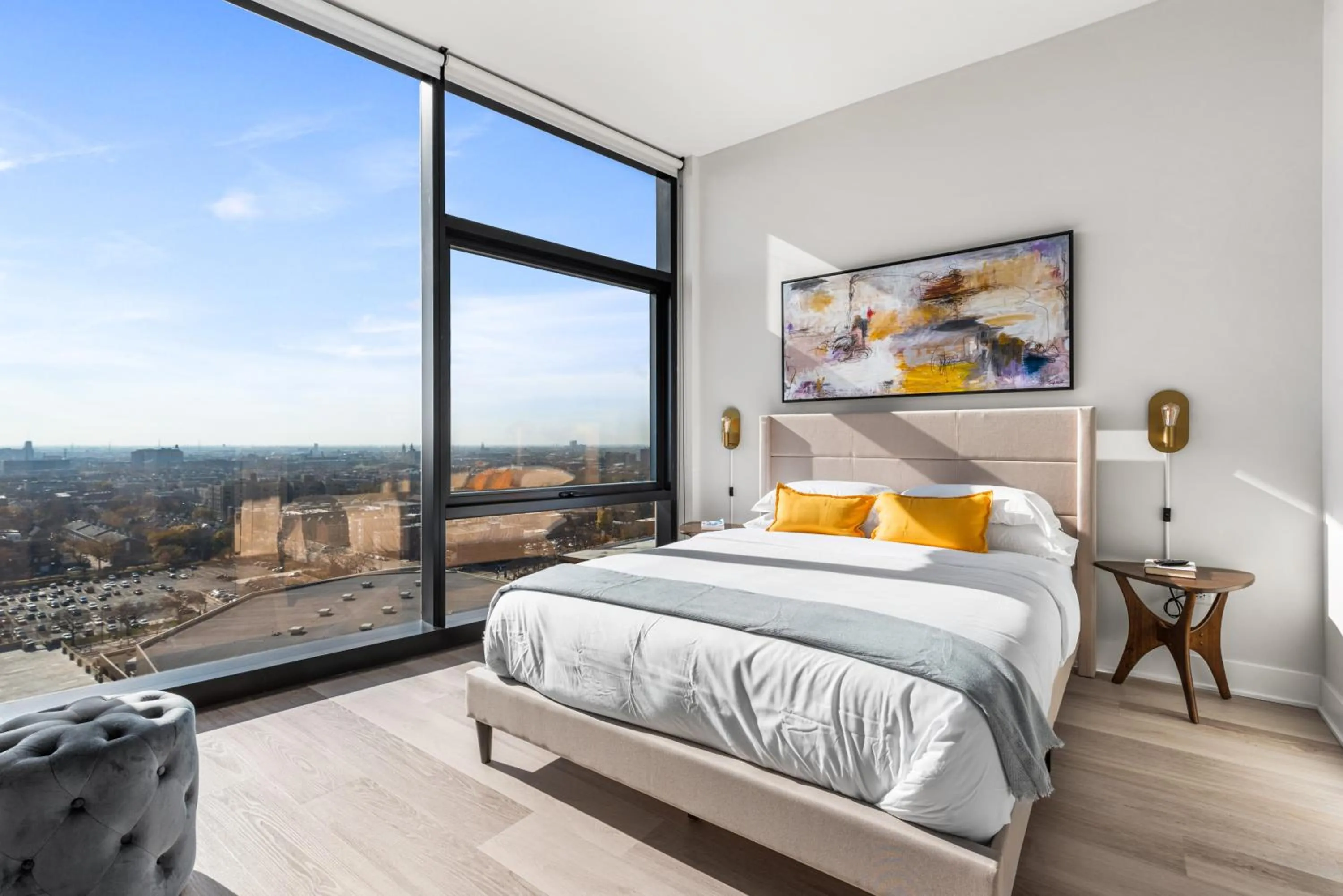 Bedroom, Bed in Avra Stylish Apartments Prime West Loop Location Near Union Park