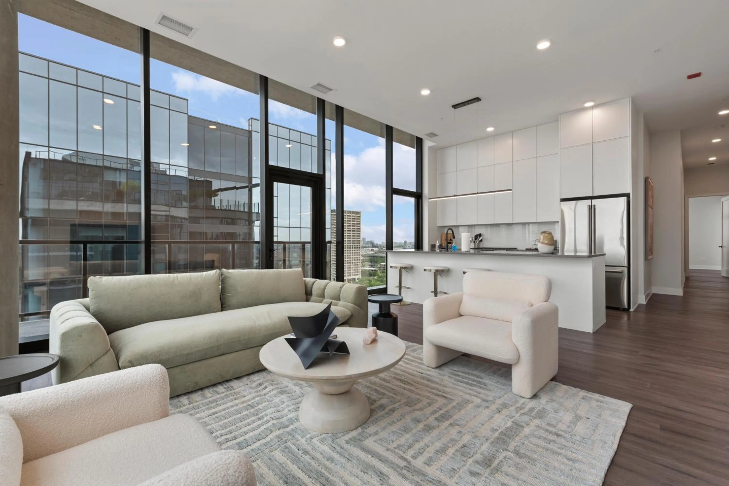 Living room in Avra Stylish Apartments Prime West Loop Location Near Union Park