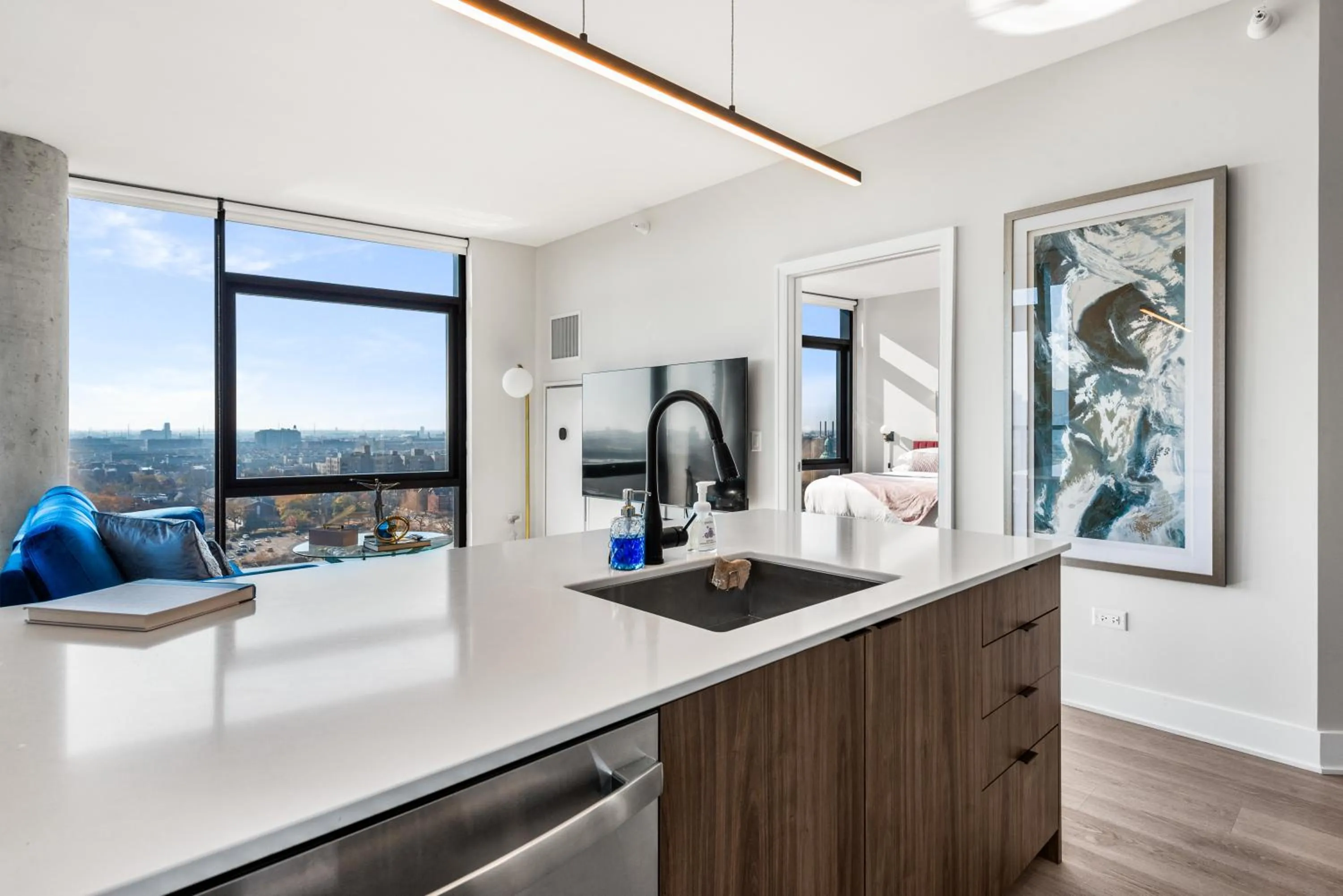 Kitchen or kitchenette in Avra Stylish Apartments Prime West Loop Location Near Union Park