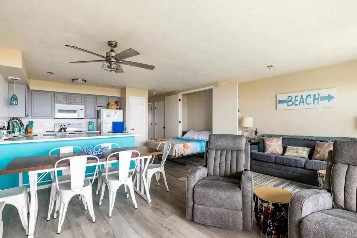 Kitchen or kitchenette in Sand Dollar Haven at Seaside Beach Club Unit 306