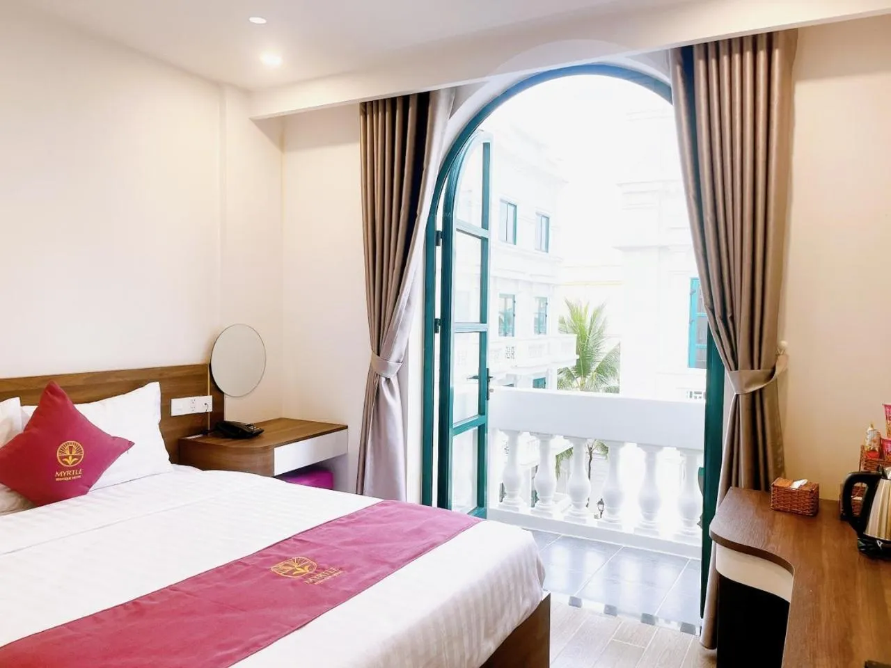 Balcony/Terrace, Bed in Myrtle Boutique Hotel Phu Quoc