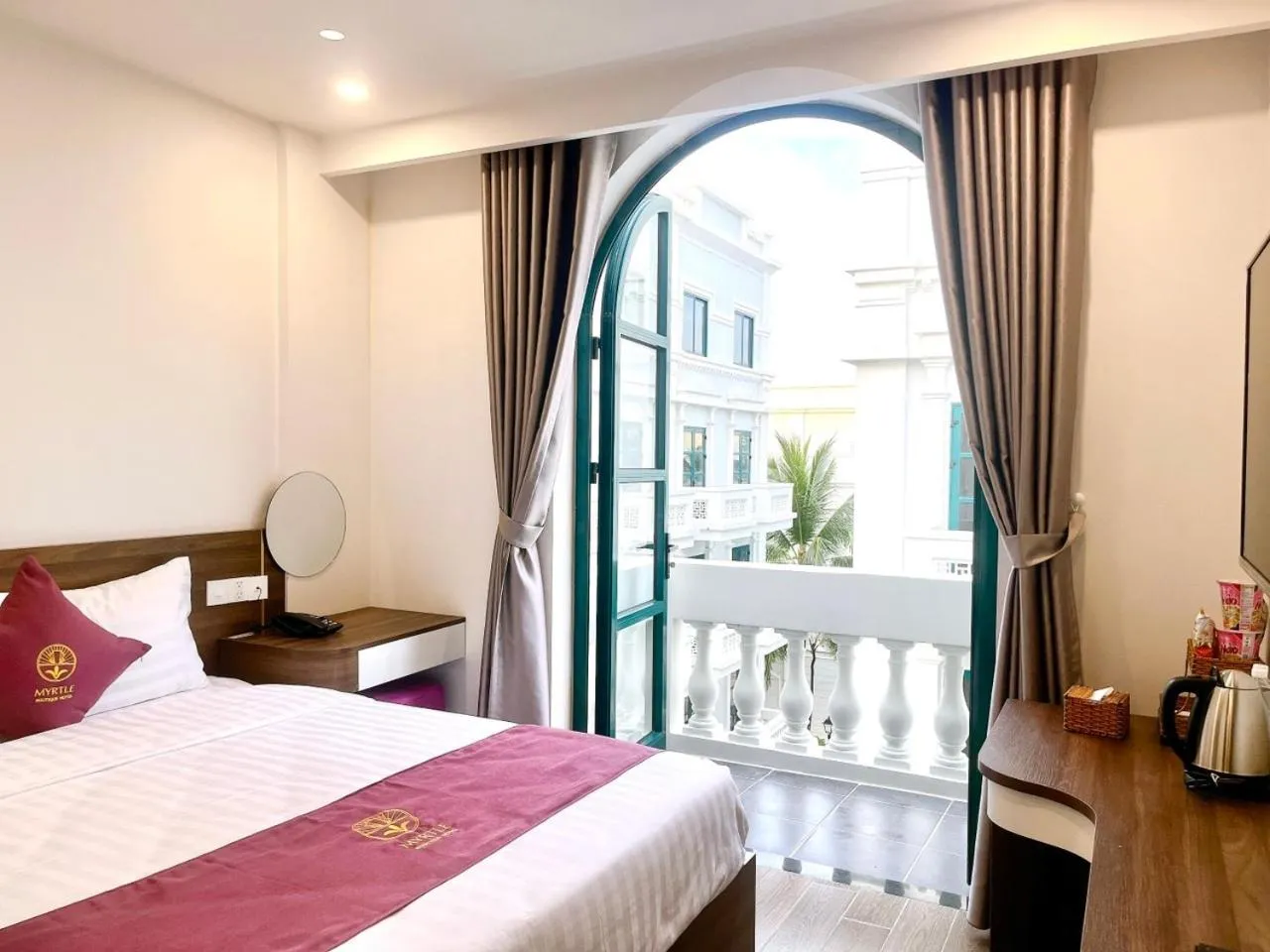 View (from property/room), Bed in Myrtle Boutique Hotel Phu Quoc