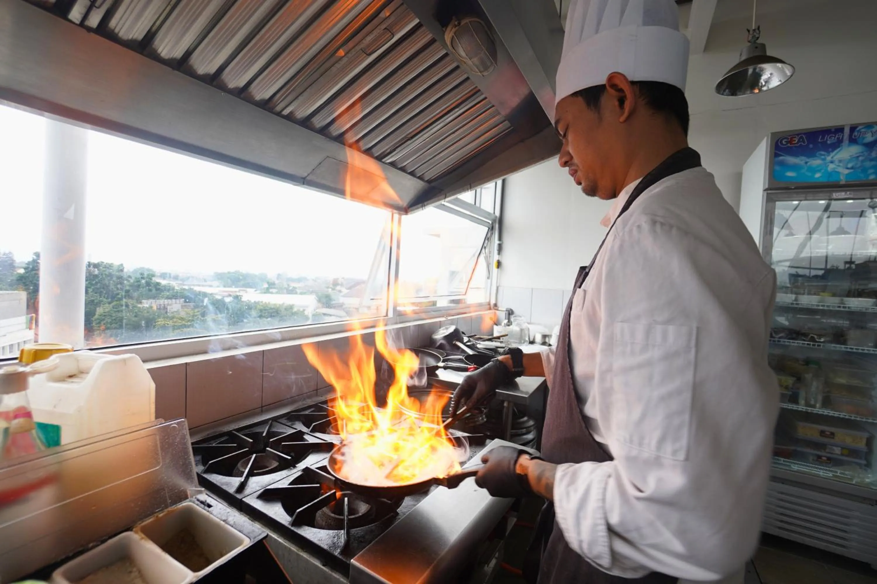 kitchen in Front One Hotel Pasir Koja Bandung