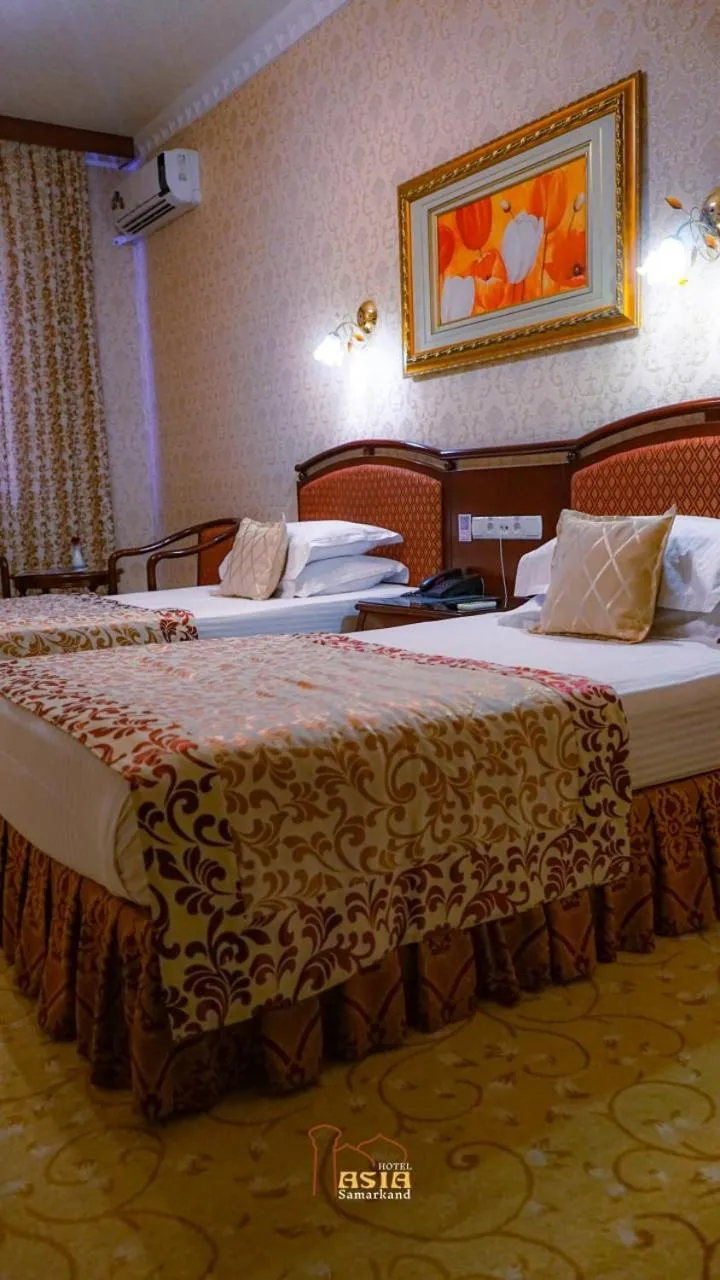 Bed in Hotel Asia Samarkand