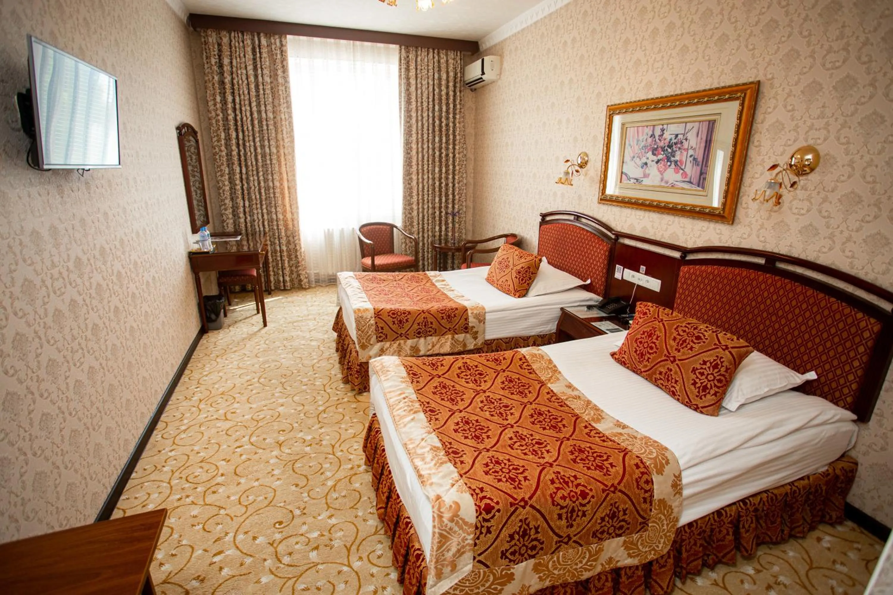 Bed in Hotel Asia Samarkand
