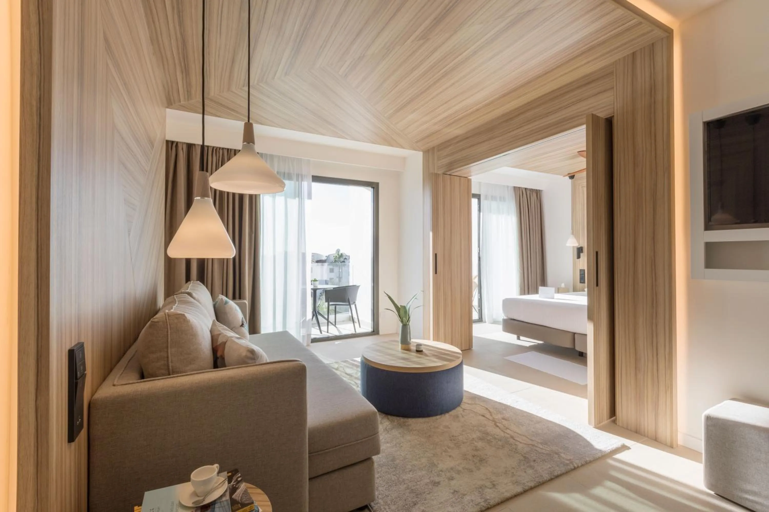 Living room, Bed in Bordoy Alcudia Port Suites - Adults Only