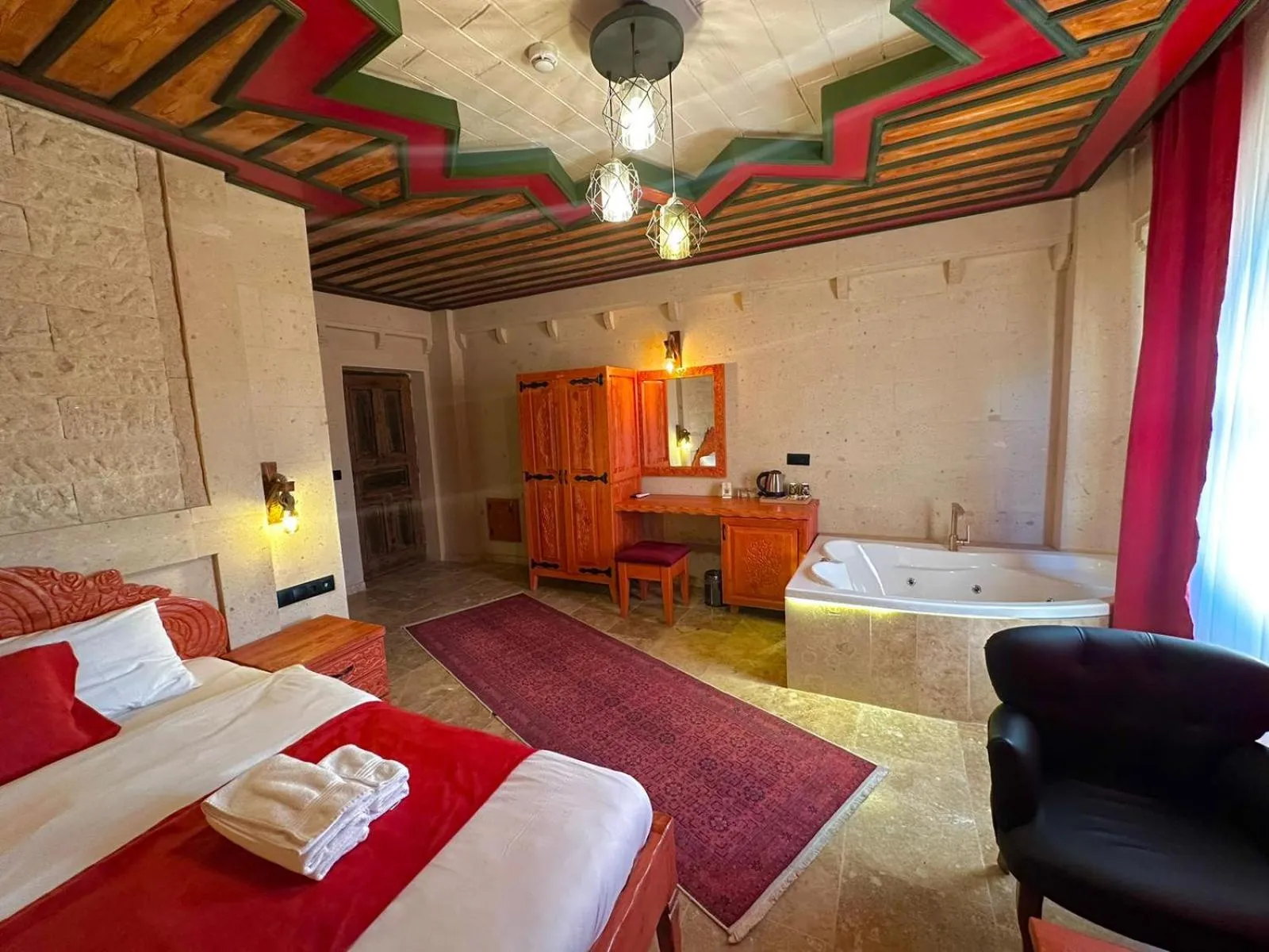 Bed in Gemosa Cappadocia Hotel