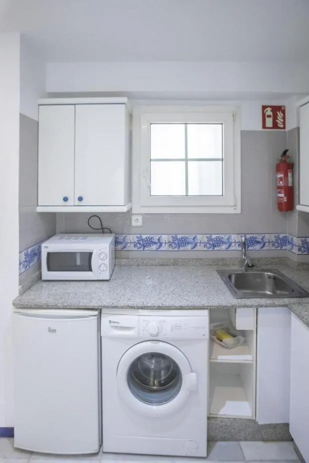 Kitchen or kitchenette in Apartamentos Soho Boutique Vistahermosa