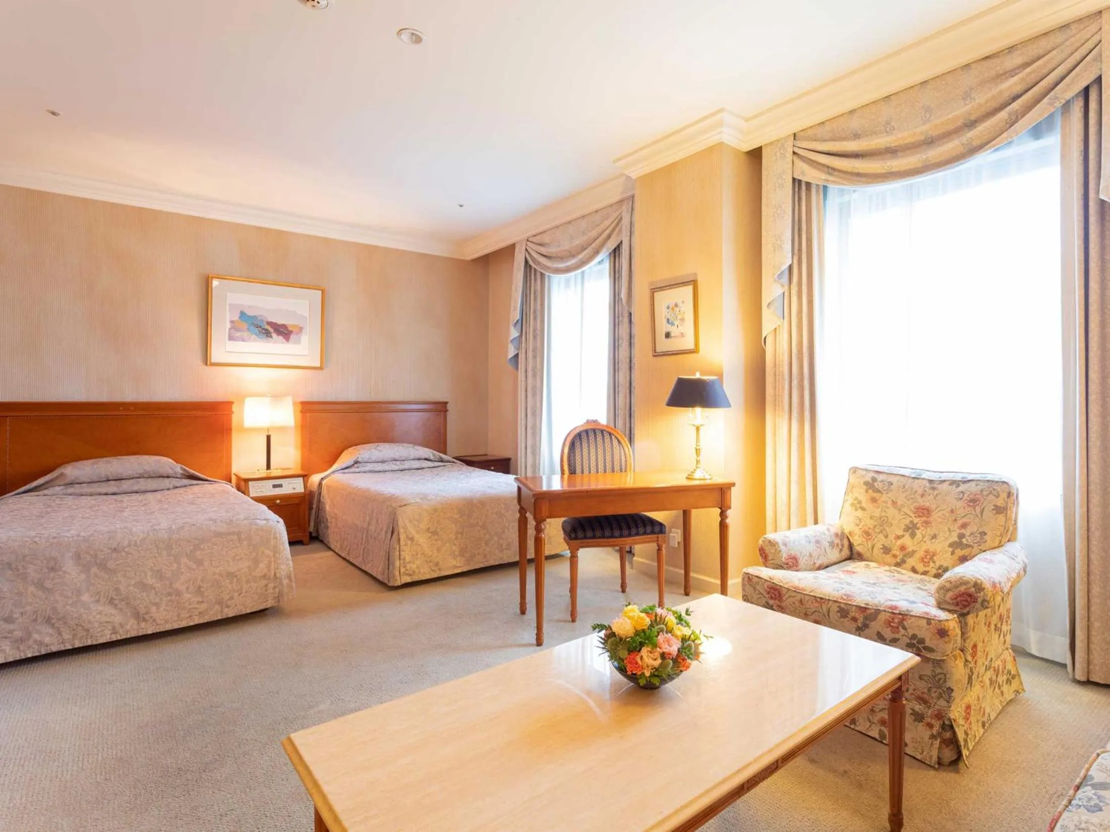 Photo of the whole room, Bed in The Saihokukan Hotel