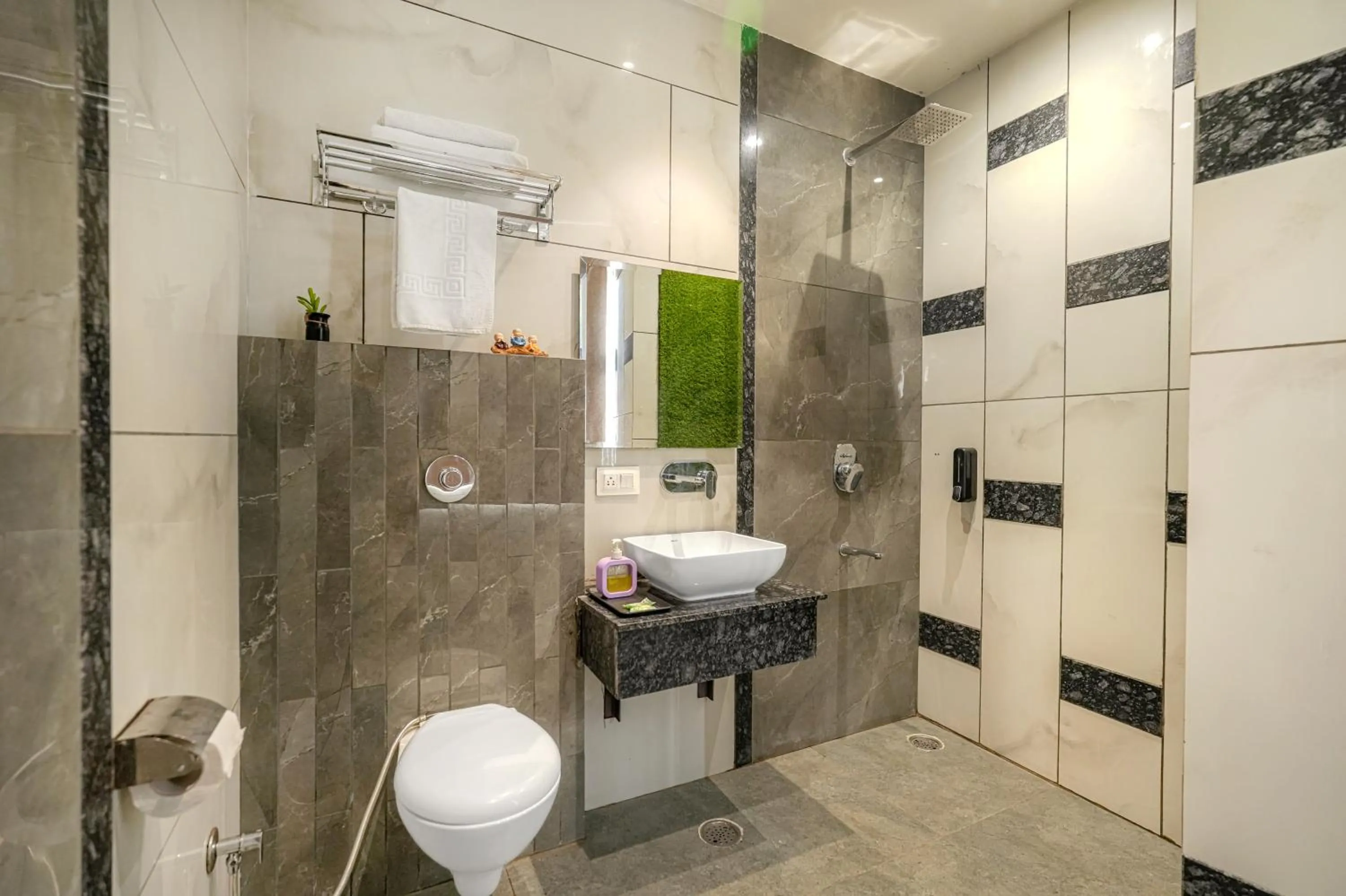 Shower in Hotel Global Inn