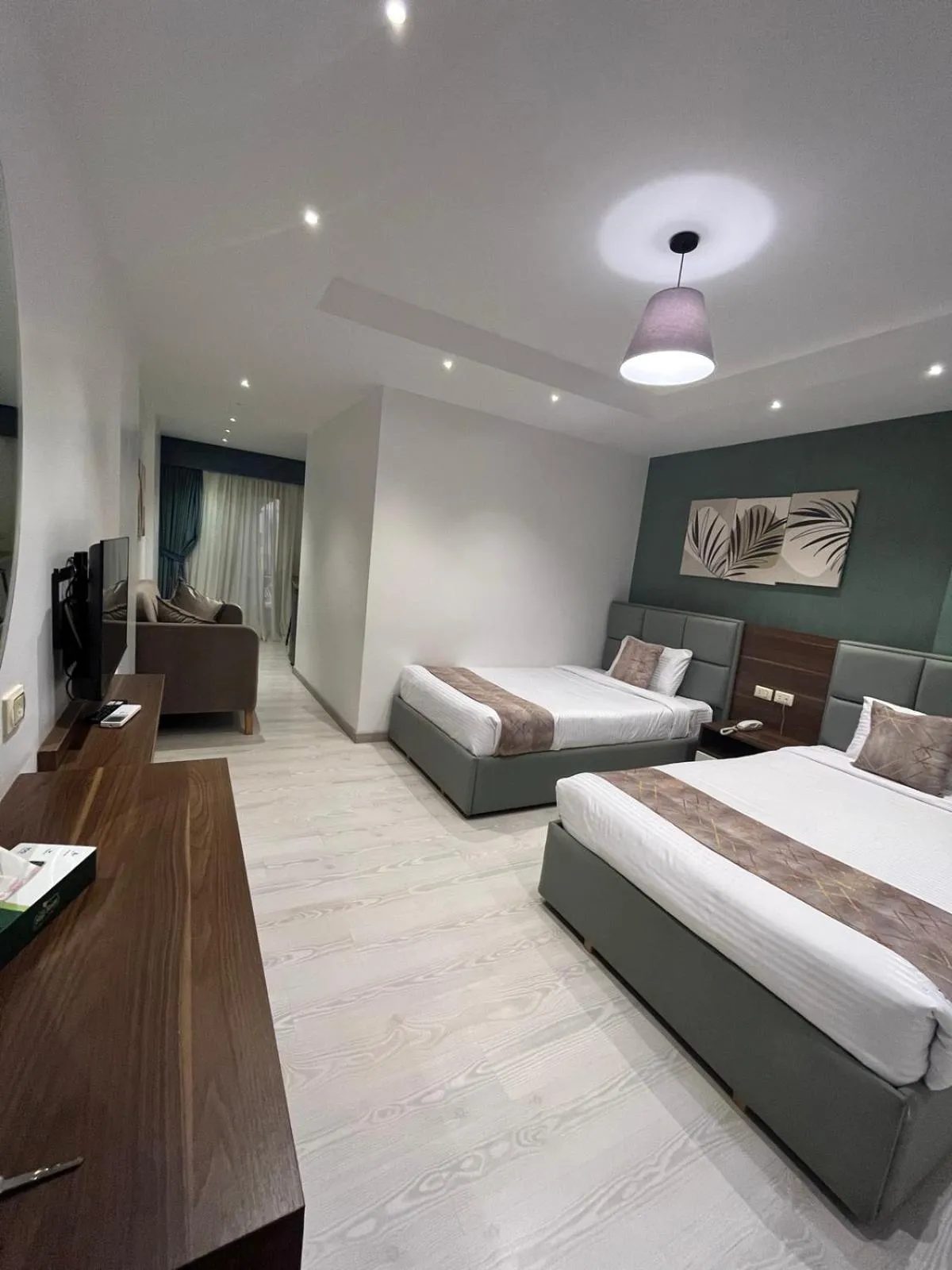 Bed in Jasmine Pyramids Hotel