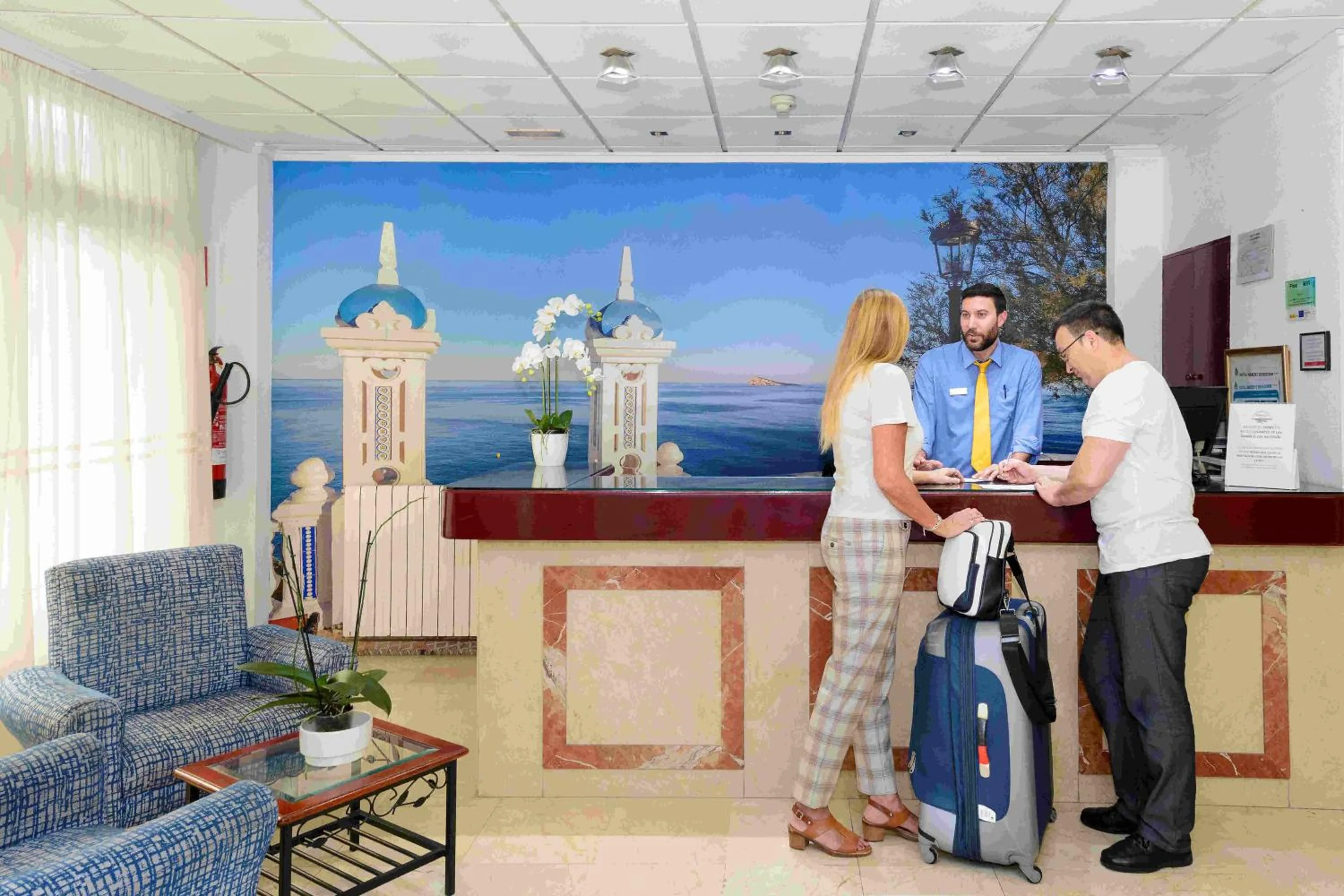 Lobby or reception in Hotel Mareny Benidorm