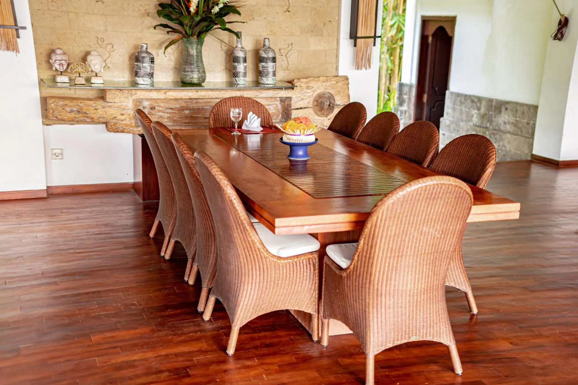 Seating area in The Lotus Residence by Amerta Experience