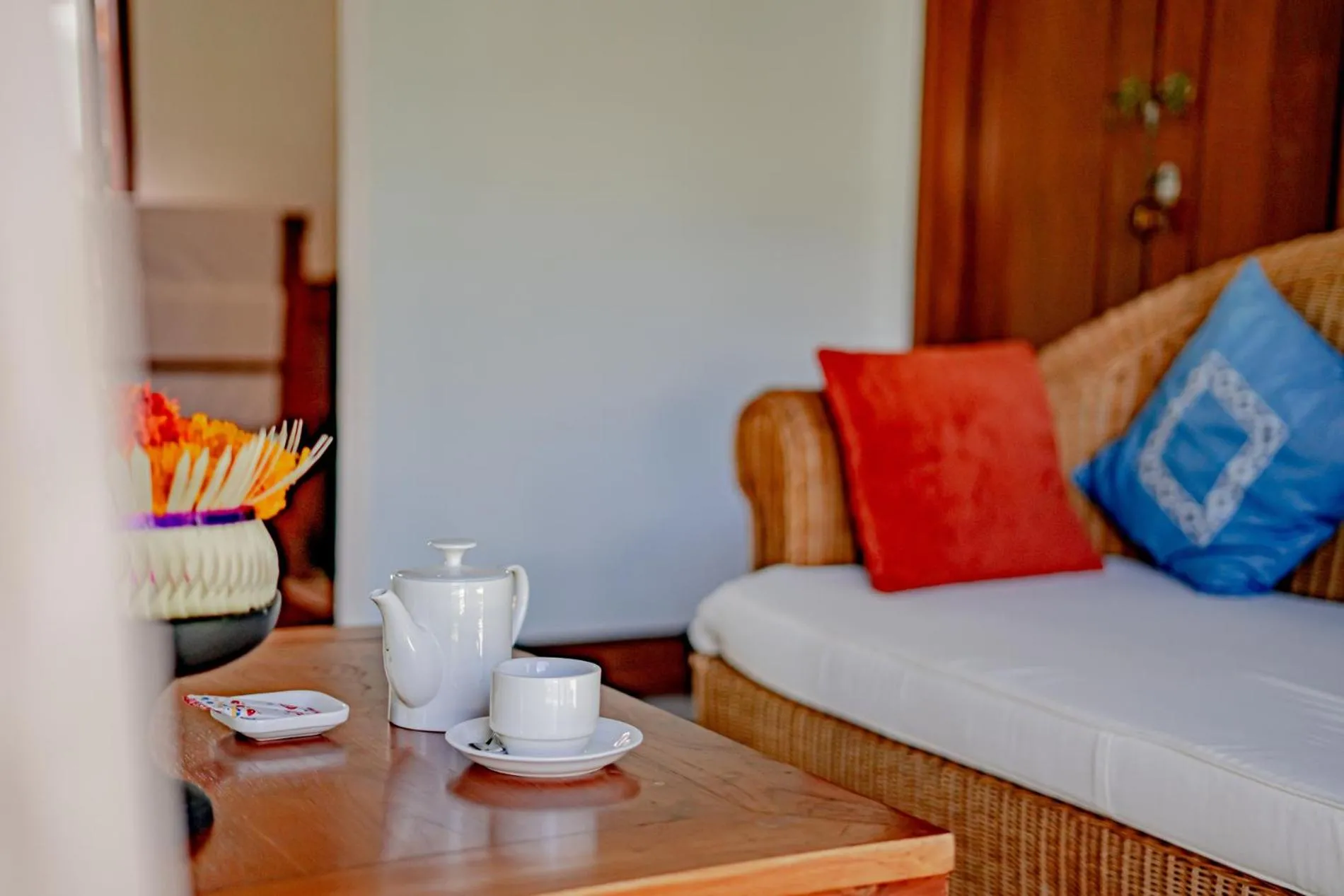 Coffee/tea facilities, Bed in The Lotus Residence by Amerta Experience