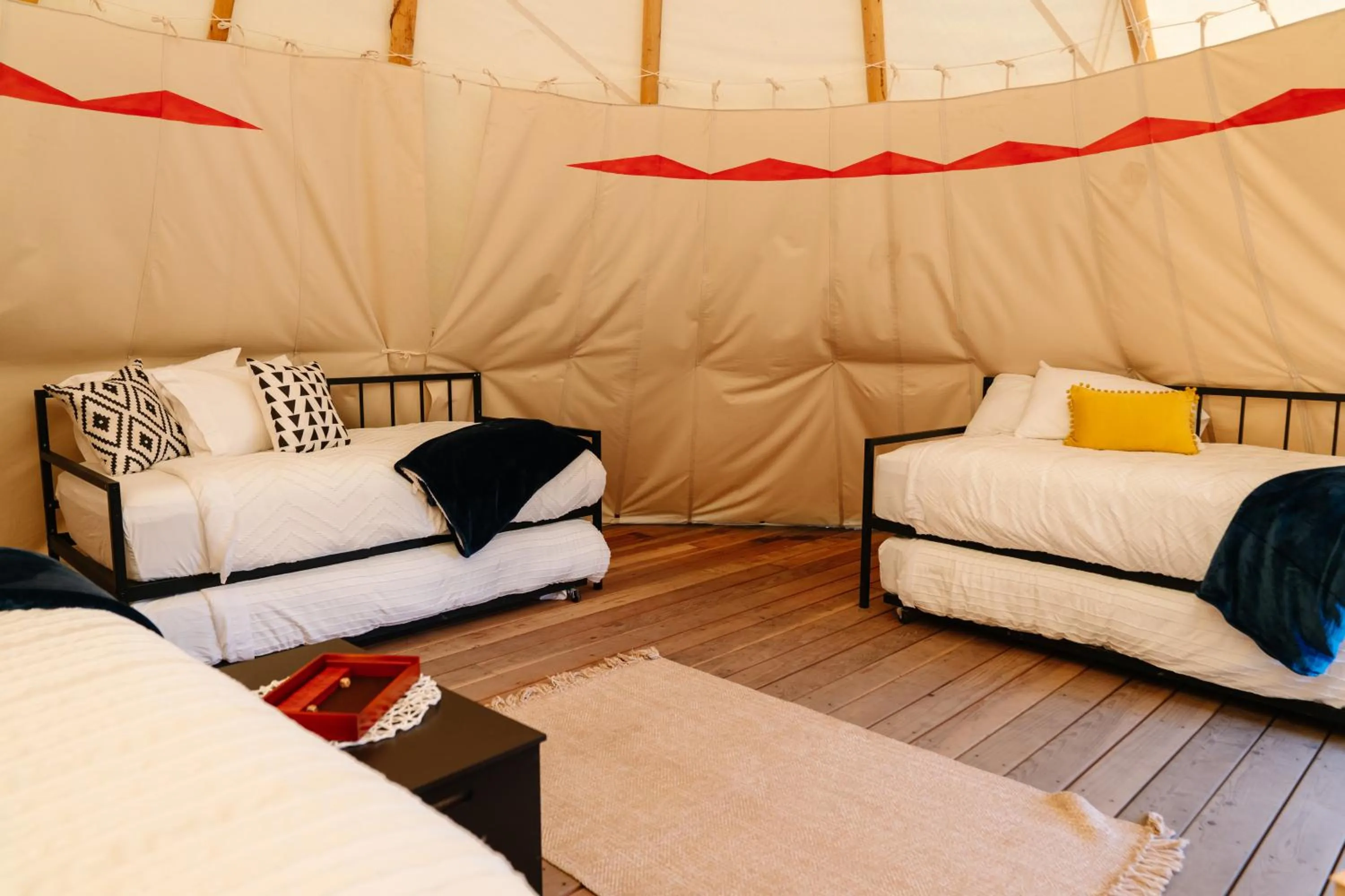 Bed in Starlight Retreat Yellowstone