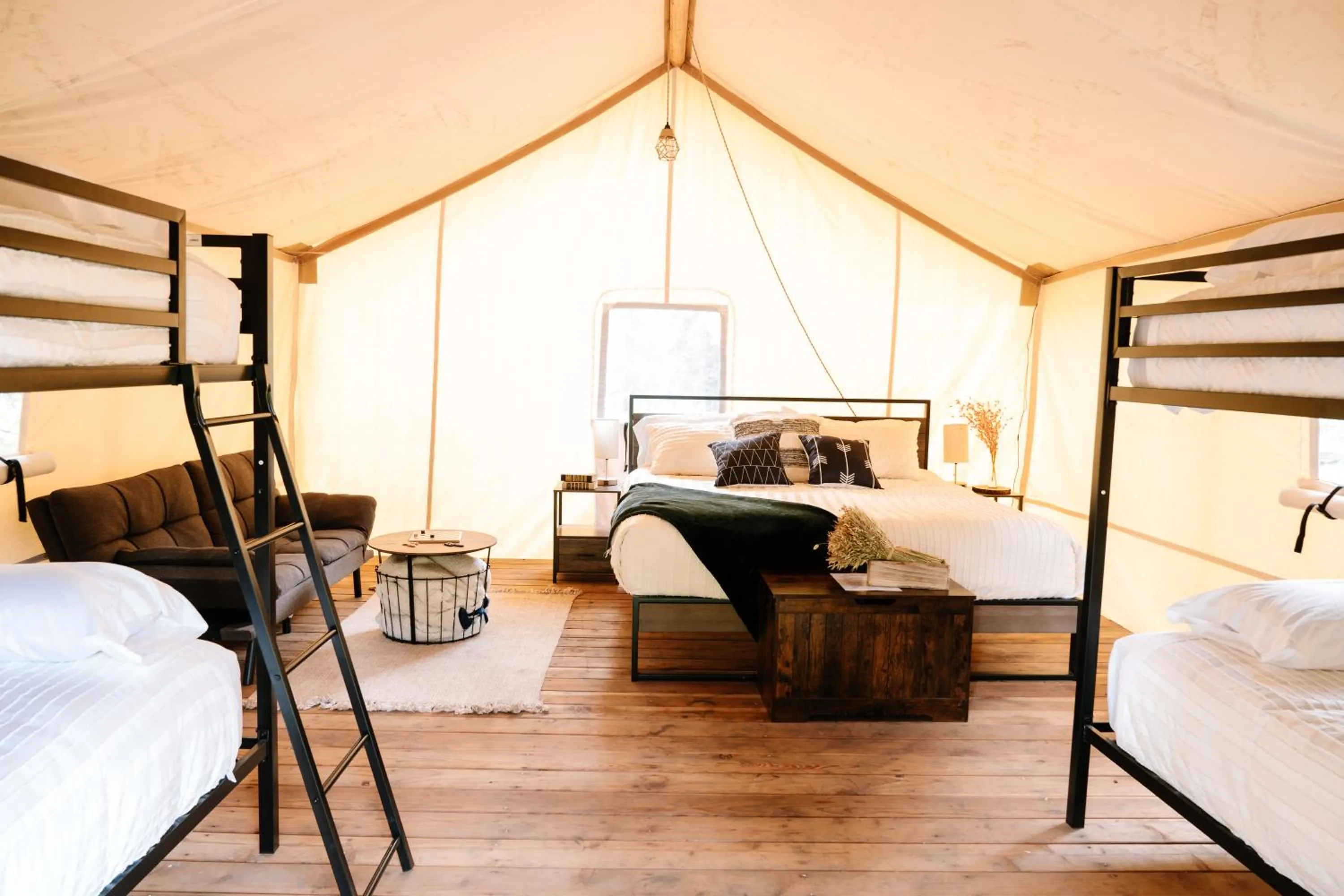 Bed in Starlight Retreat Yellowstone
