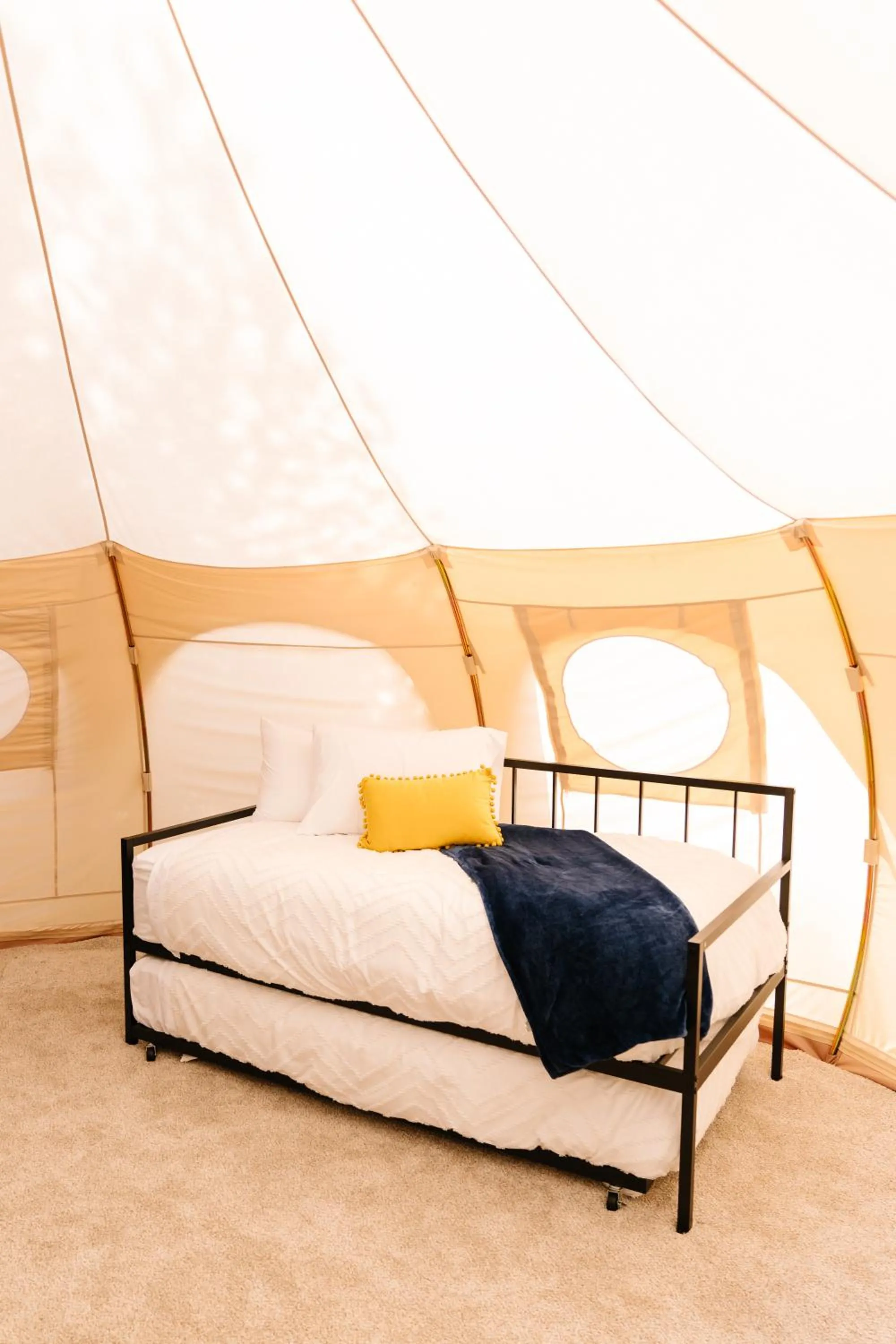 Bed in Starlight Retreat Yellowstone