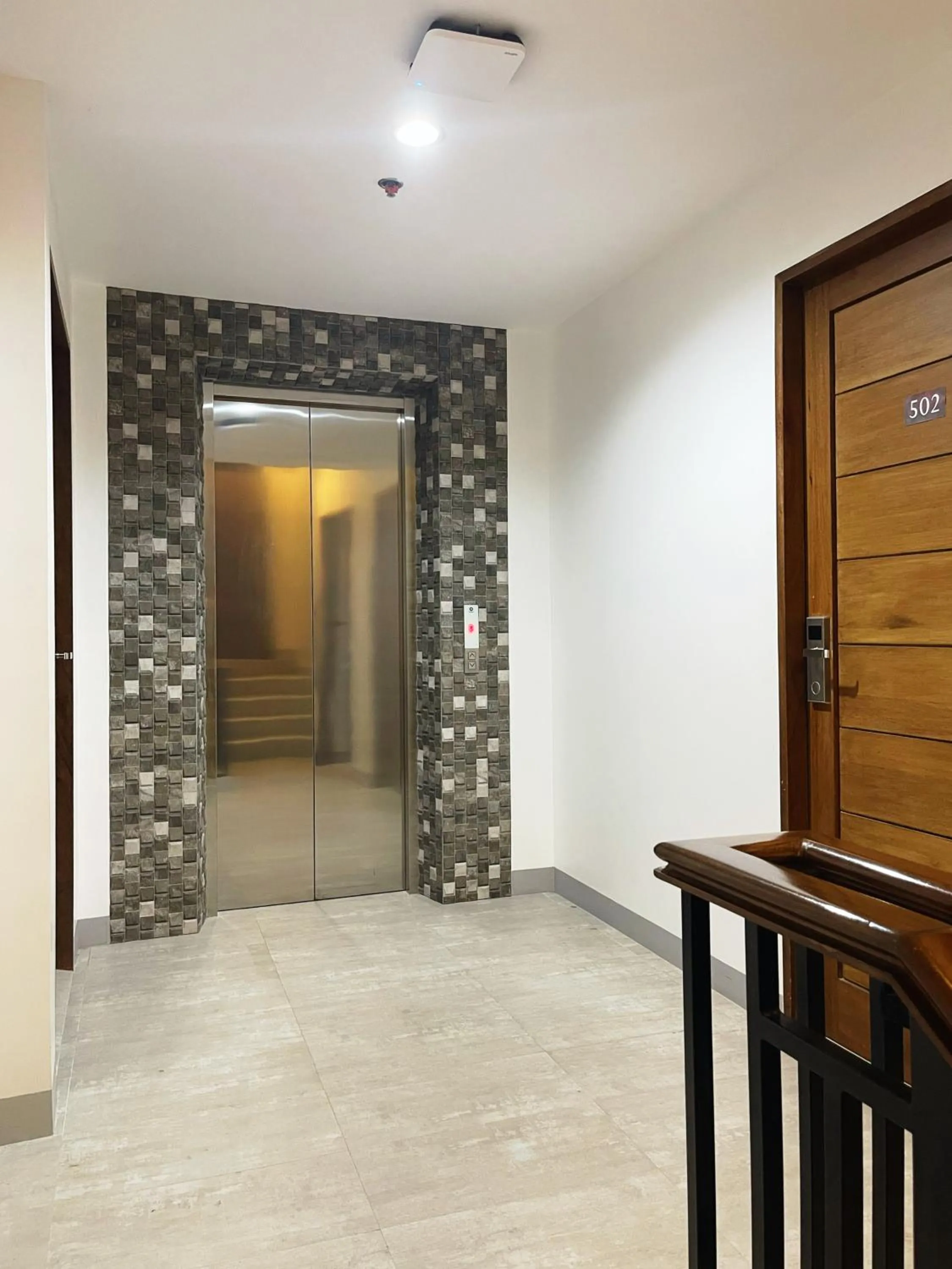 elevator in Airo Suites Makati